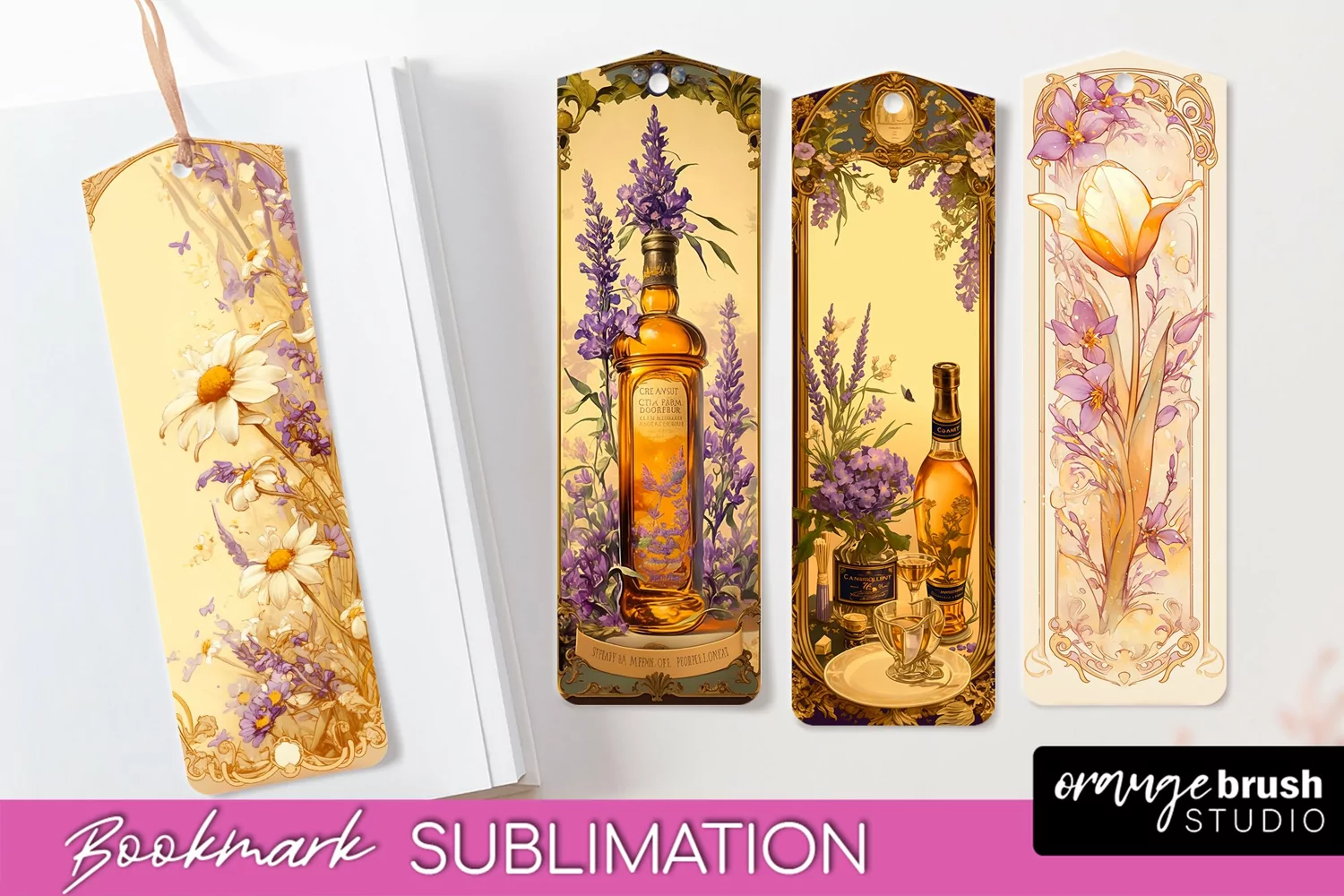 Vintage Scrapbook Bookmark Sublimation - Ephemera Bookmarks product image 1