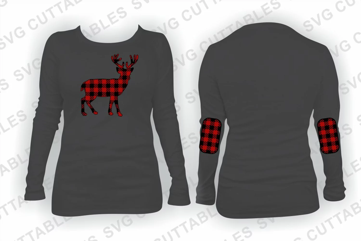 Deer SVG | Buffalo Plaid | Shirt Design product image 1