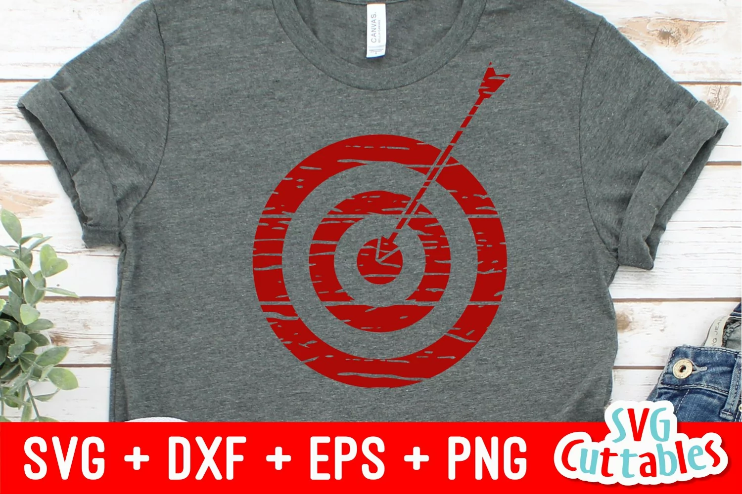 Archery SVG | Distressed Archery Target | Shirt Design product image 1