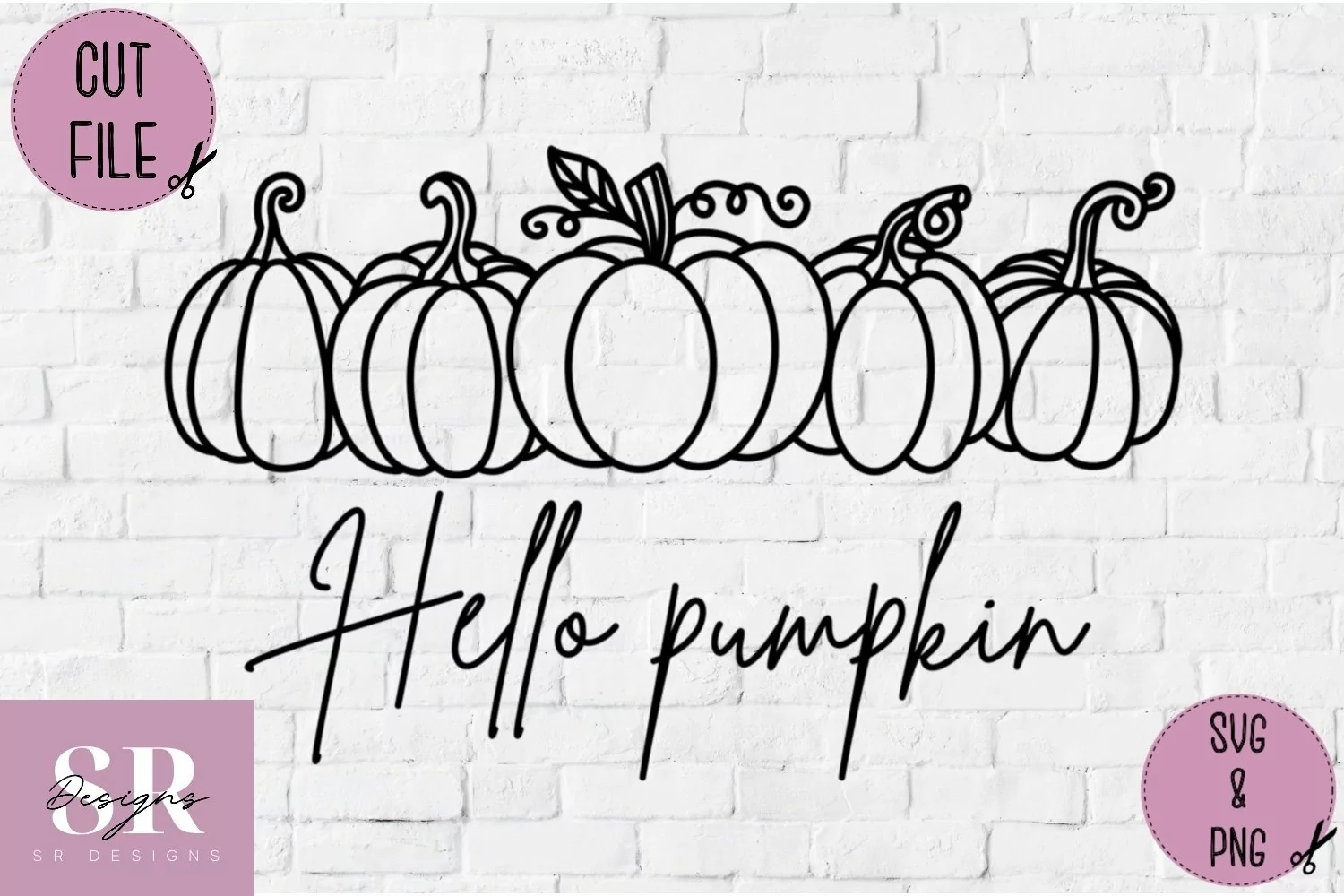 Hello pumpkin SVG| Vinyl cutting | Pumpkin t-shirt design product image 1