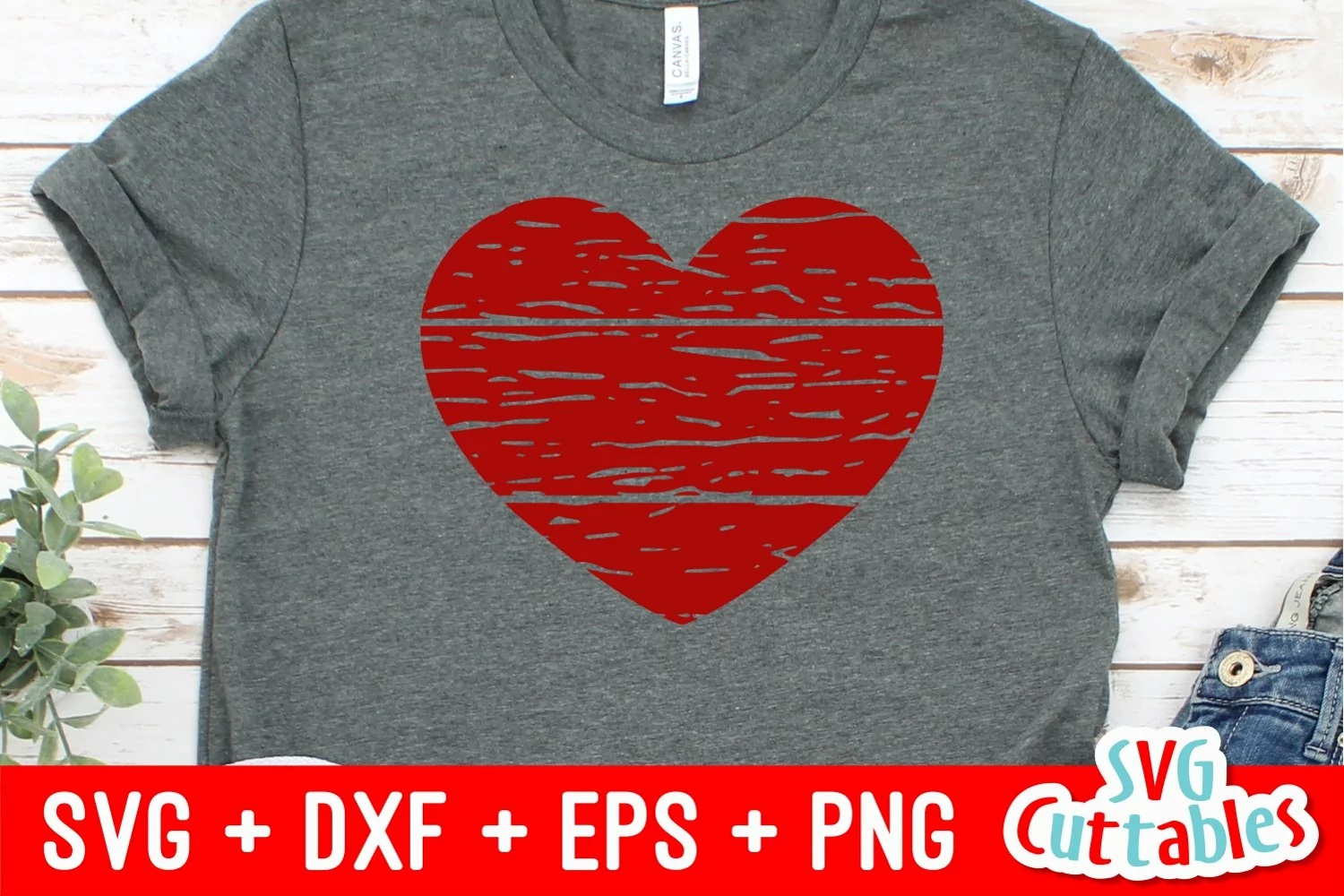 Valentine's Day SVG | Distressed Heart | Shirt Design product image 1