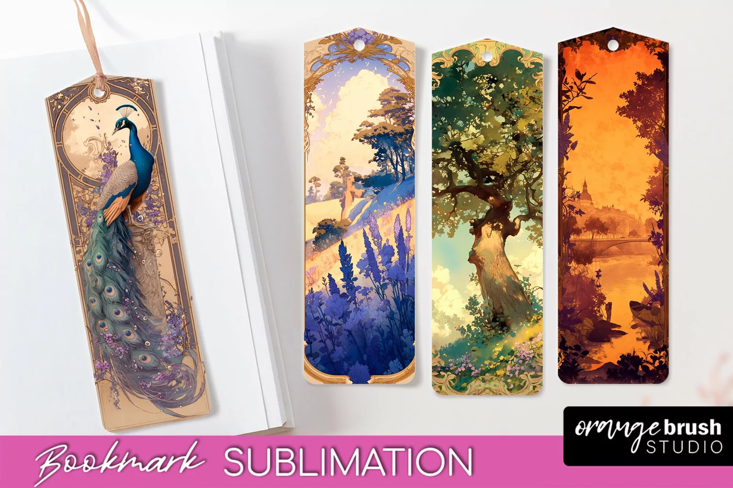Vintage Scrapbook Bookmark Sublimation - Ephemera Bookmarks product image 1
