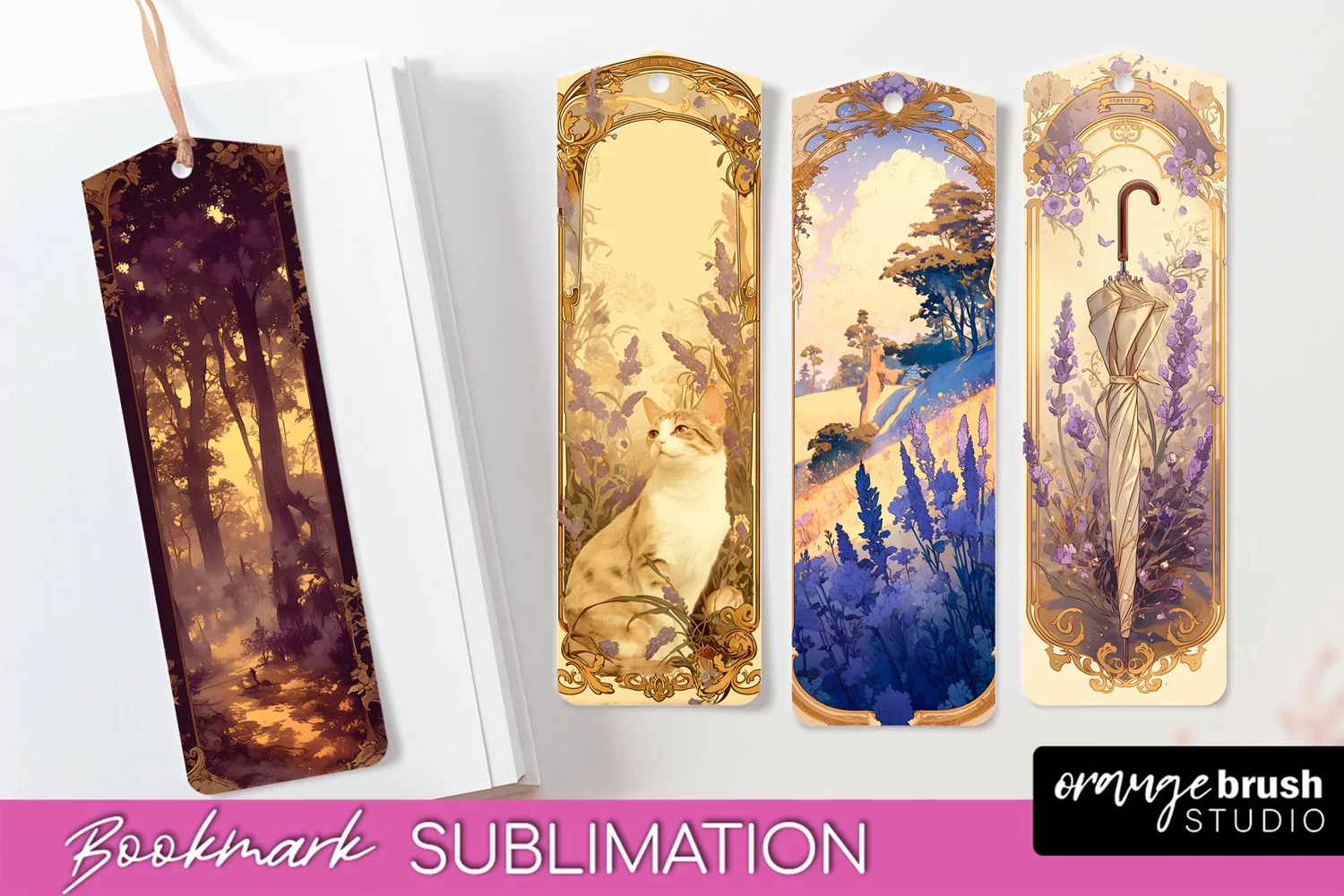 Vintage Scrapbook Bookmark Sublimation - Ephemera Bookmarks product image 1
