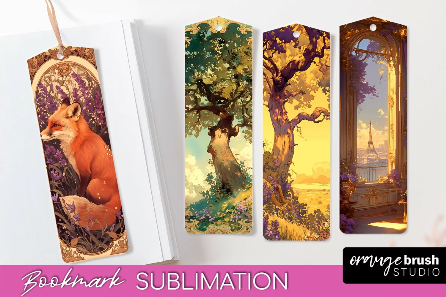 Vintage Scrapbook Bookmark Sublimation - Ephemera Bookmarks product image 1