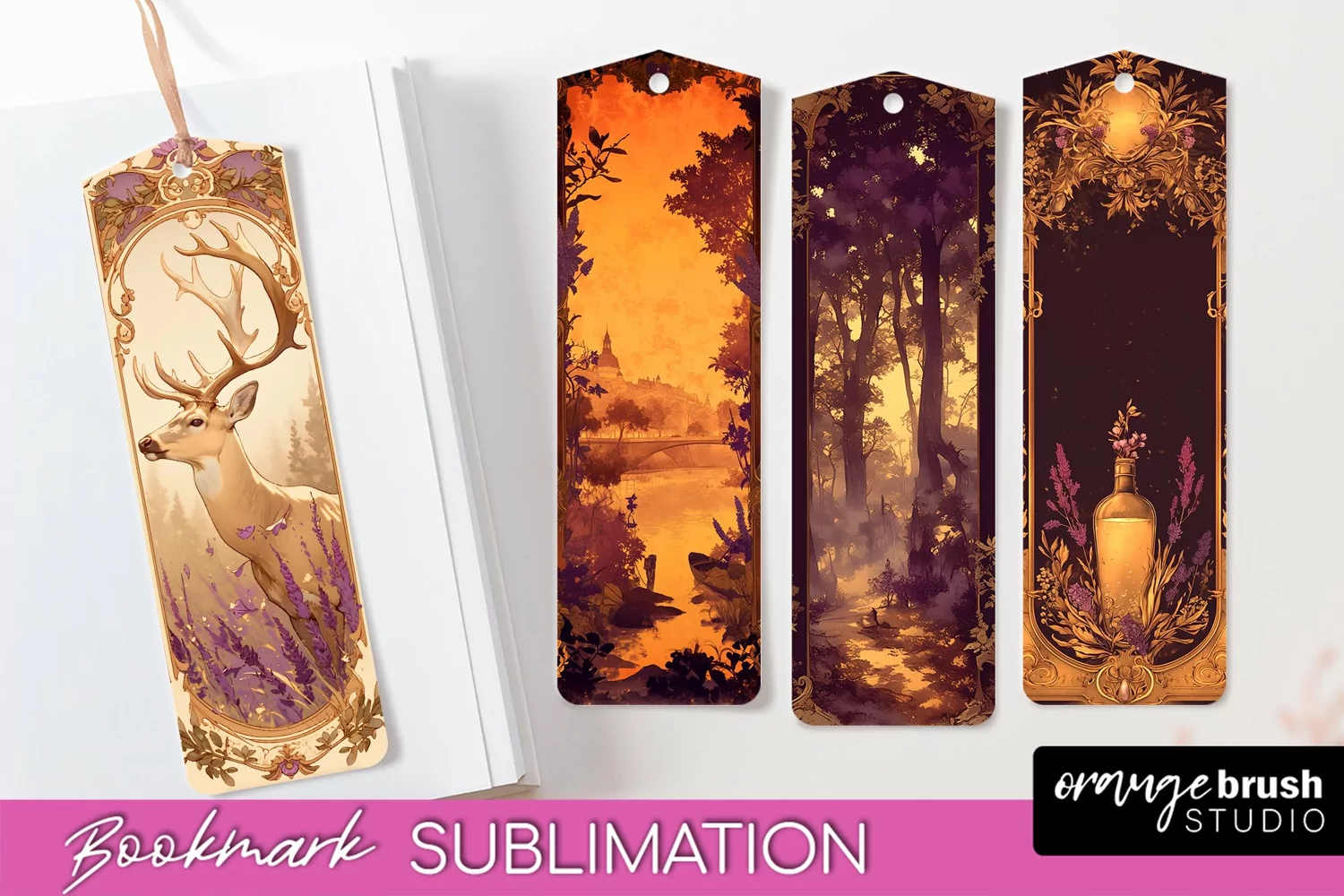 Vintage Scrapbook Bookmark Sublimation - Ephemera Bookmarks product image 1