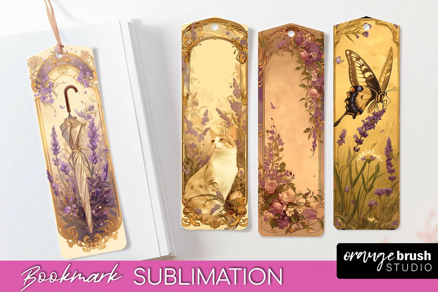 Vintage Scrapbook Bookmark Sublimation - Ephemera Bookmarks product image 1