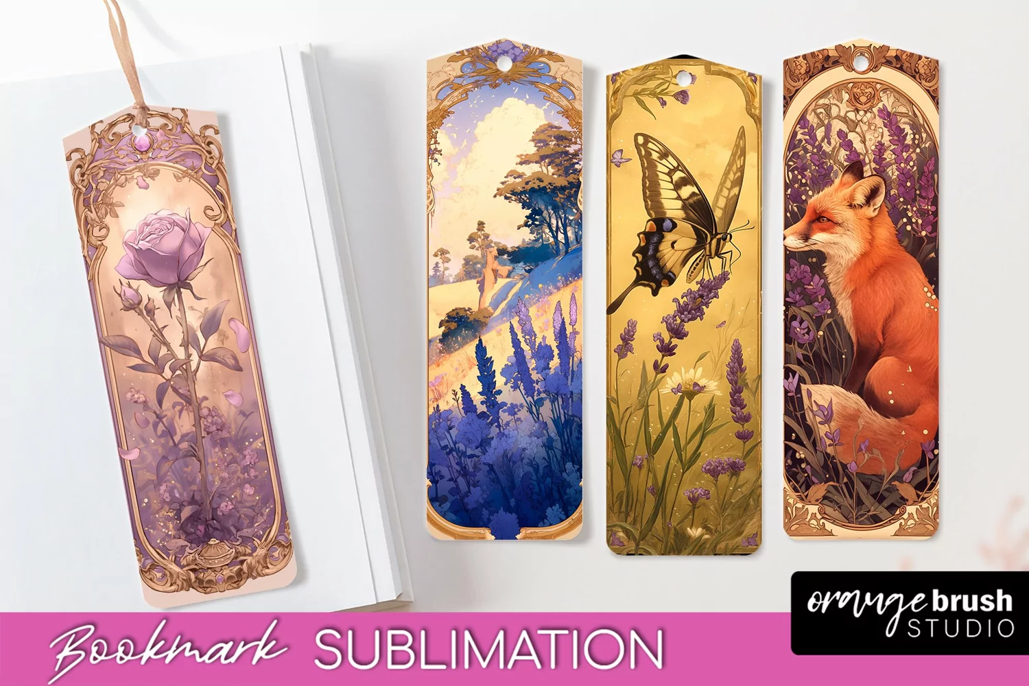 Vintage Scrapbook Bookmark Sublimation - Ephemera Bookmarks product image 1