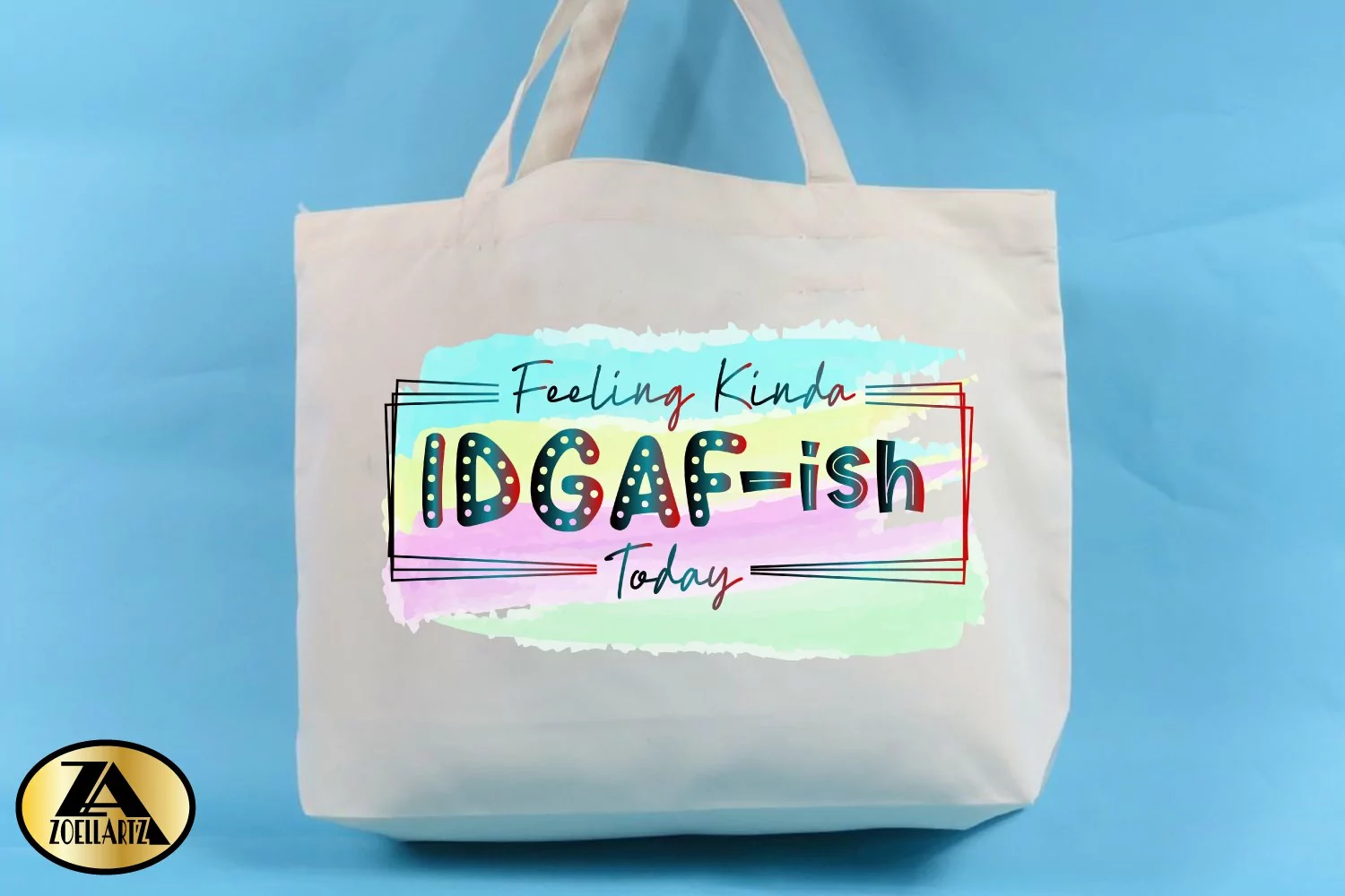 Sublimation PNG Funny Quote IDGAF-ish Watercolor T-shirt PNG product image 1
