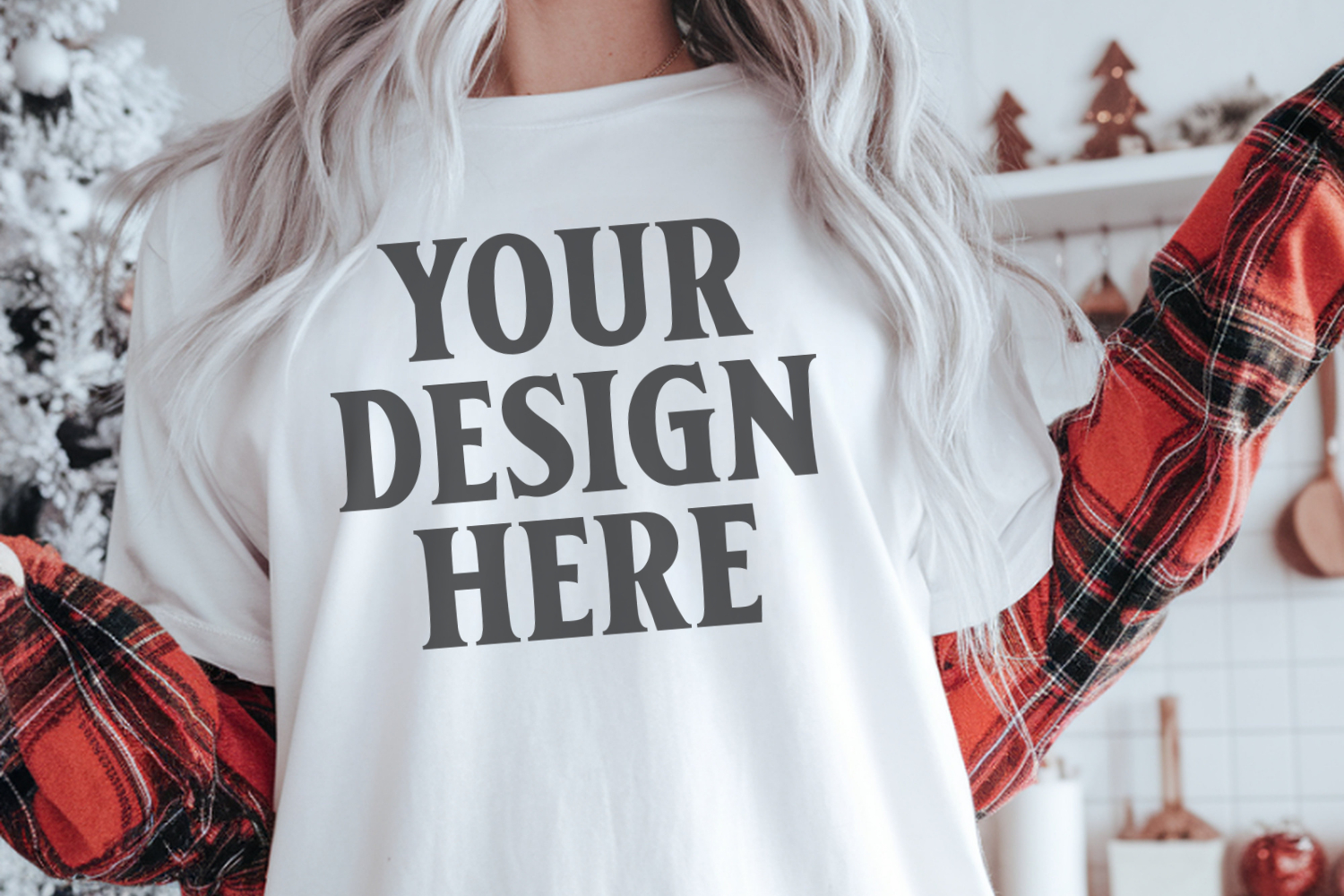 White Christmas Comfort Colors 1717 Mockups, CC 1717 m product image 1