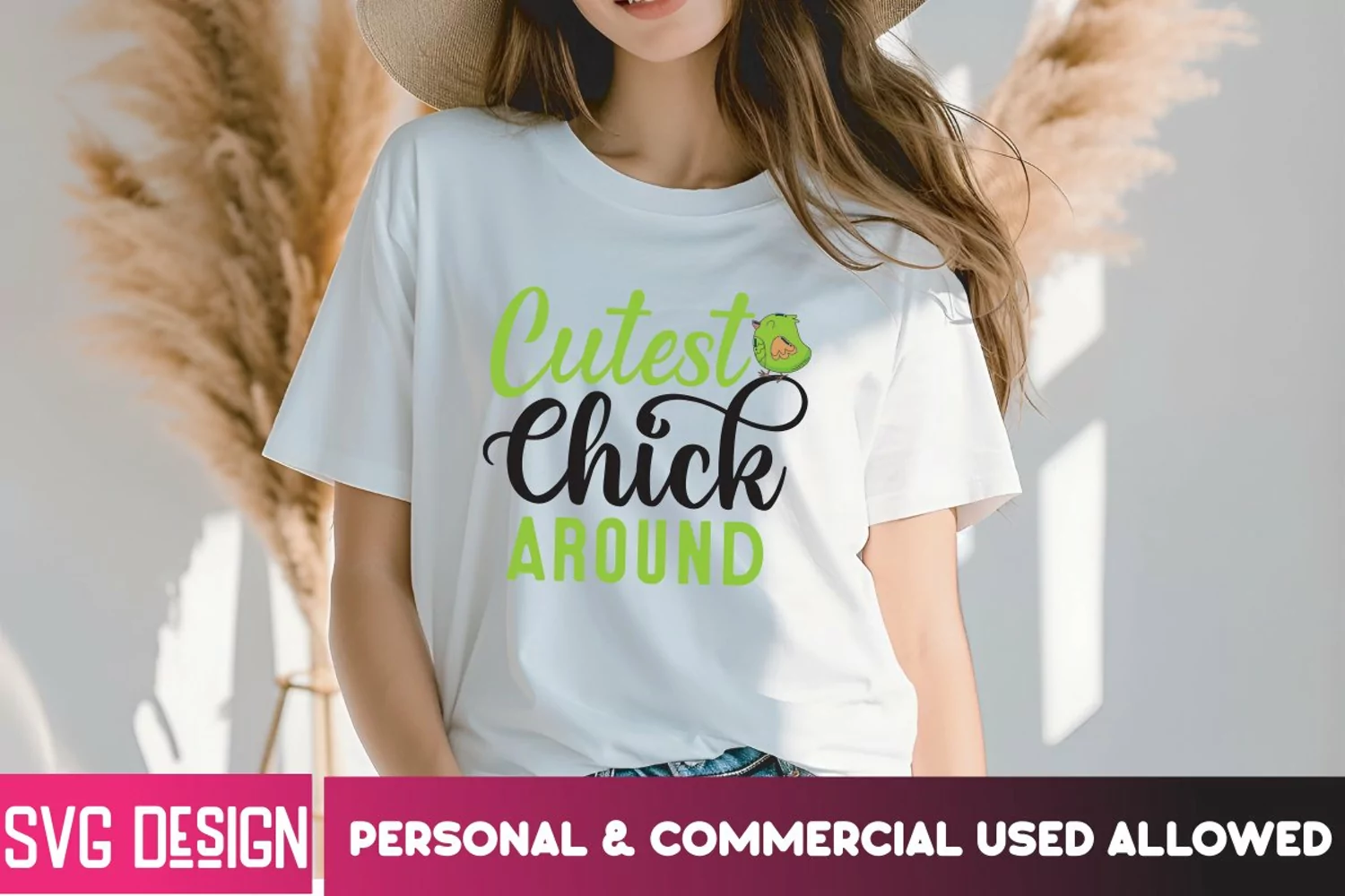 Cutest Chick Around SVG Cut File, Easter Day SVG Cut File product image 1
