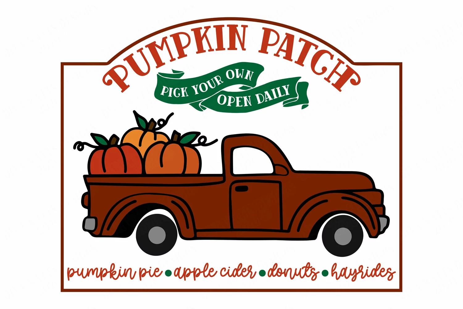 Pumpkin Patch - Pick Your Own - Fall Autumn Sign product image 1
