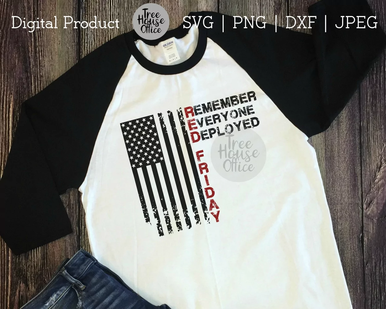 RED Friday SVG, Remember Everyone Deployed Veteran Design product image 1