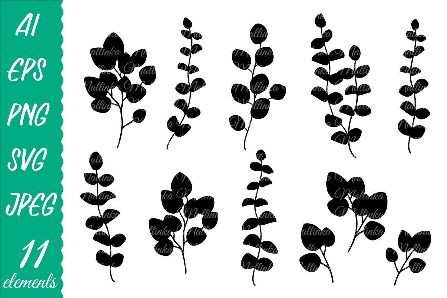 Eucalyptus branches. Eucalyptus svg. SVG. Branches svg. (1240185) | Cut