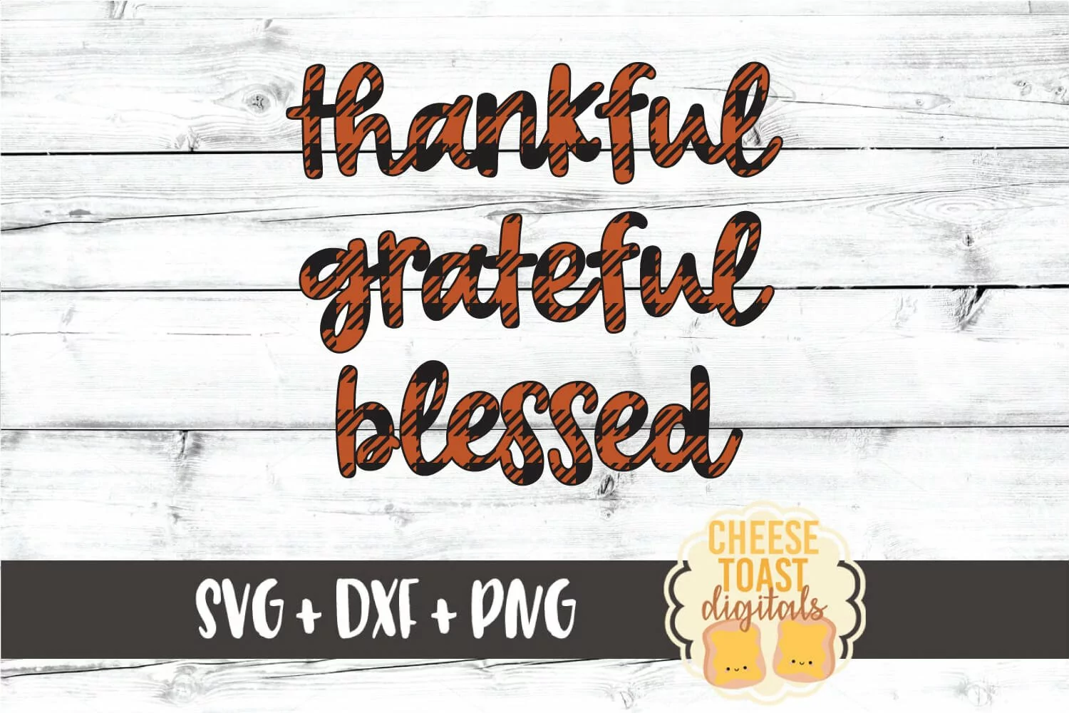 Thankful Grateful Blessed - Buffalo Plaid Thanksgiving SVG product image 1