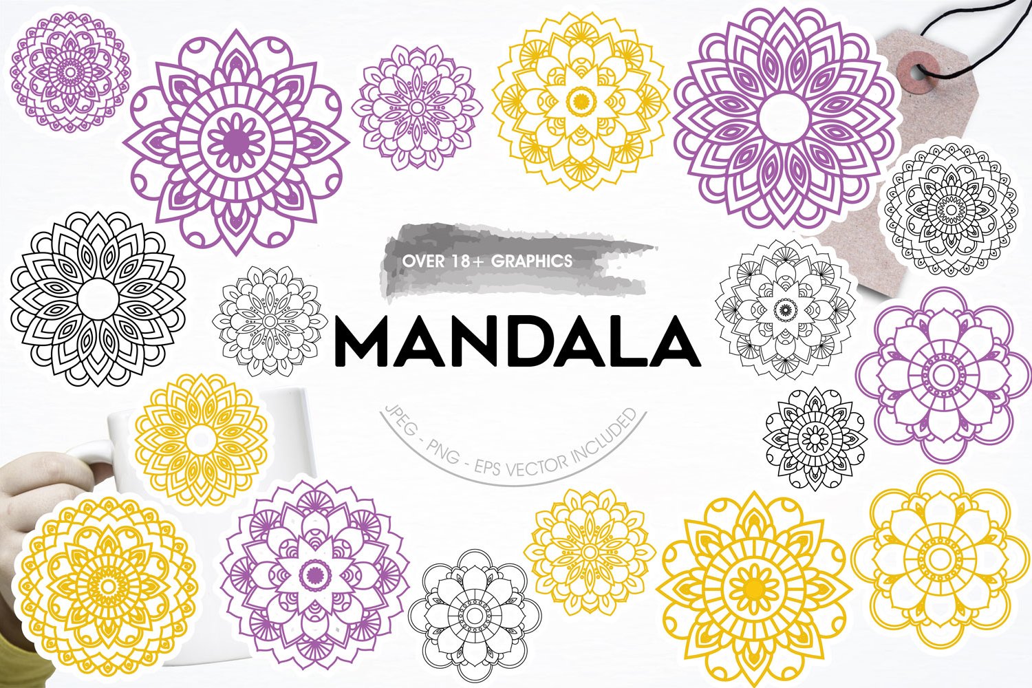 Namaste Mandala Cute Graphics