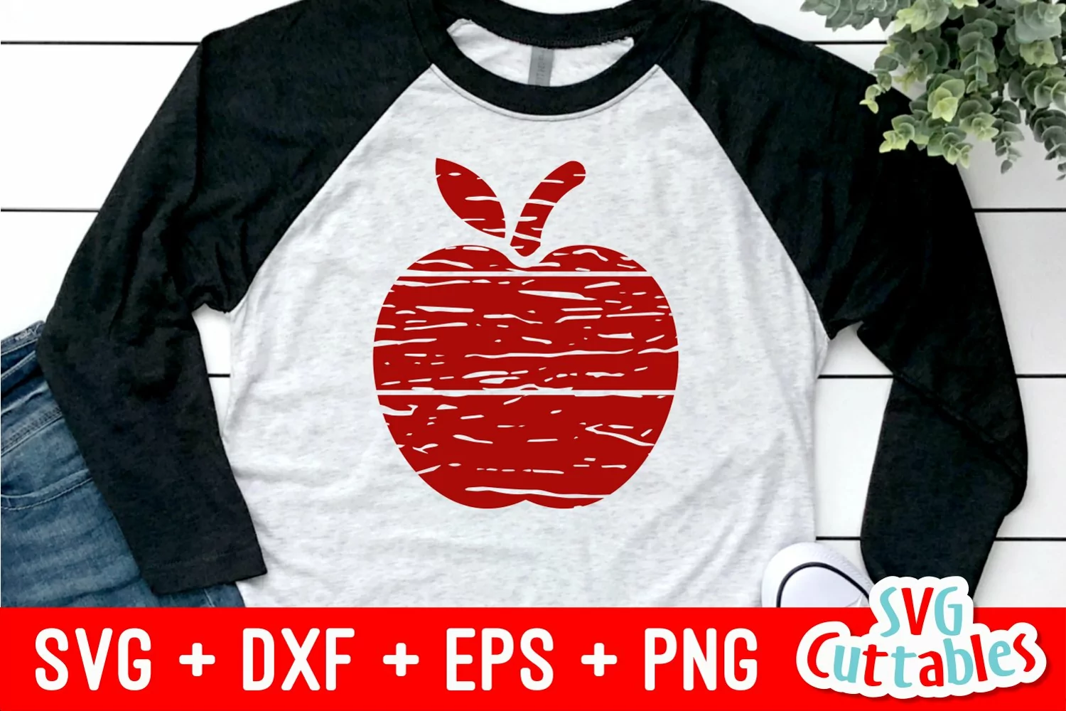 Teacher SVG | Distressed Apple SVG | Shirt Design product image 1