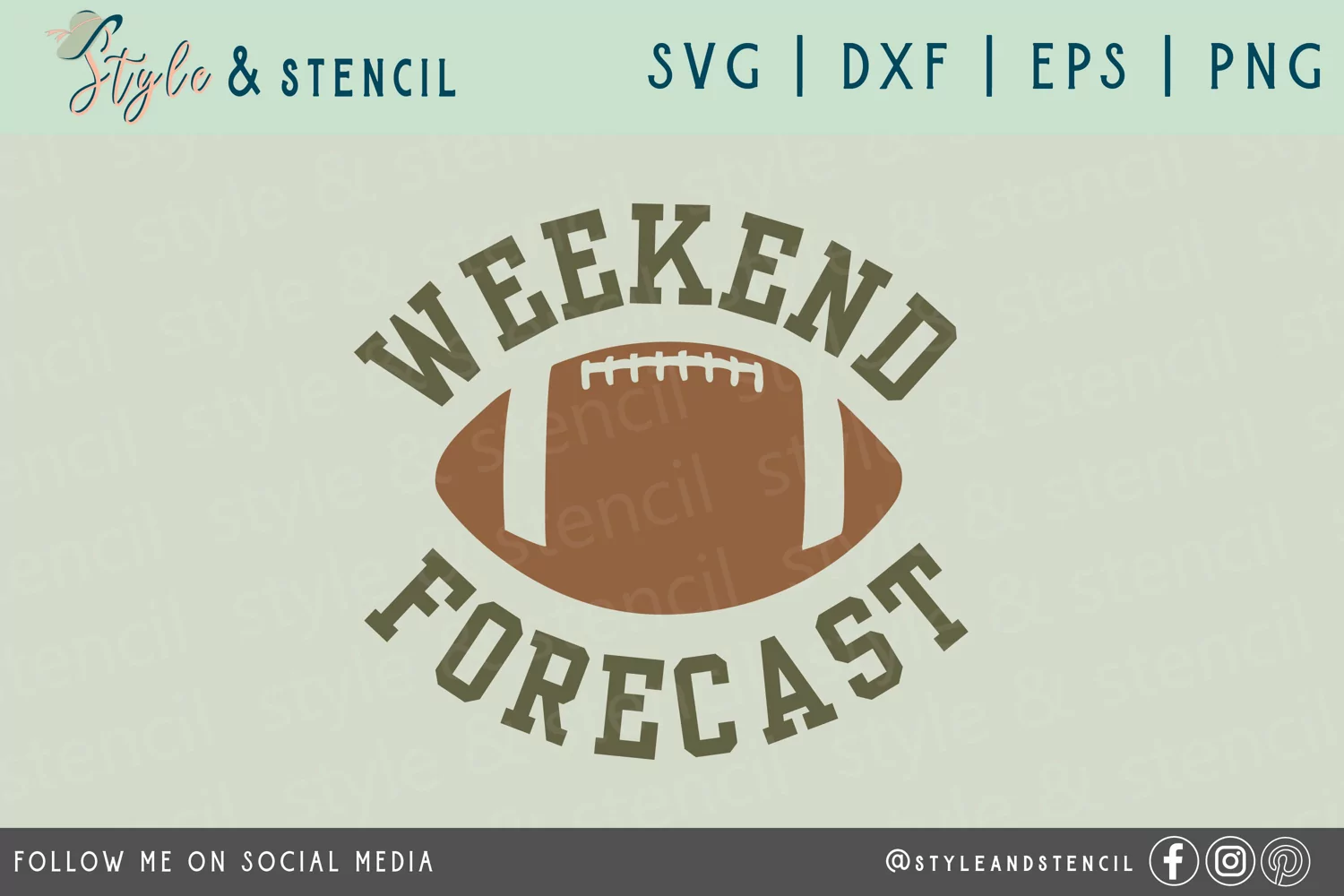 Weekend Forecast Game Day SVG - PNG, DXF, SVG, EPS, Cut File product image 1