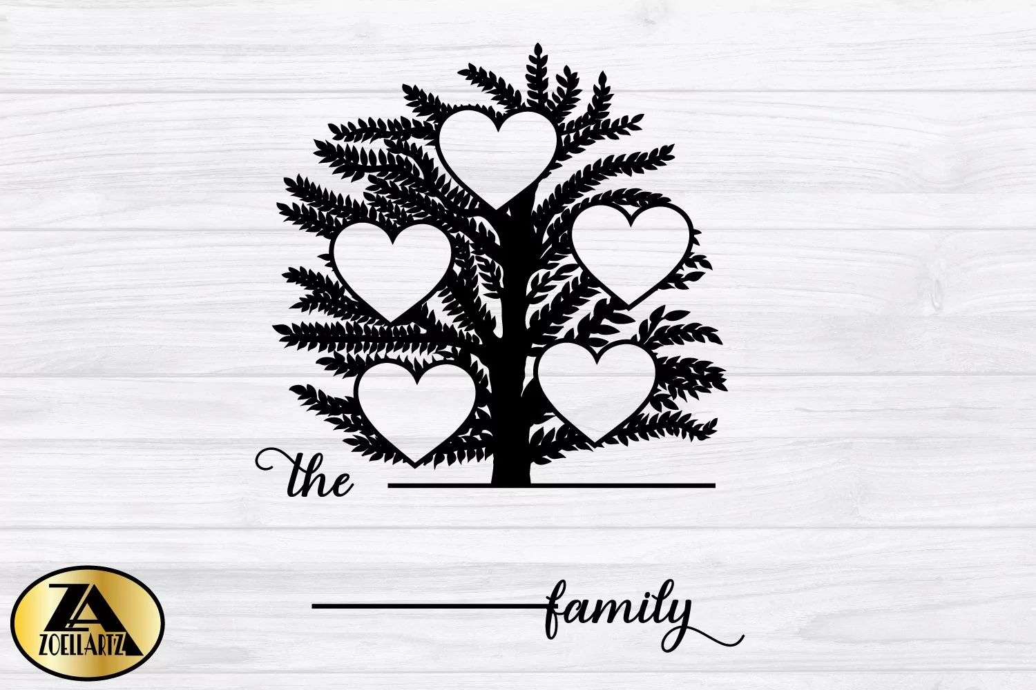 Family Tree SVG Farmhouse Family Monogram SVG Home Sign SVG product image 1