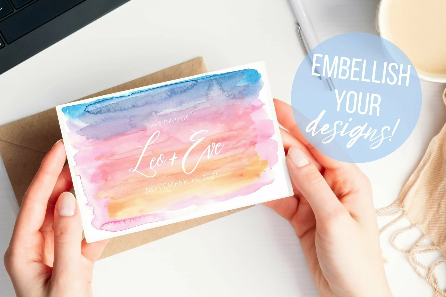 Sunset Watercolor Sky Background  product image 1