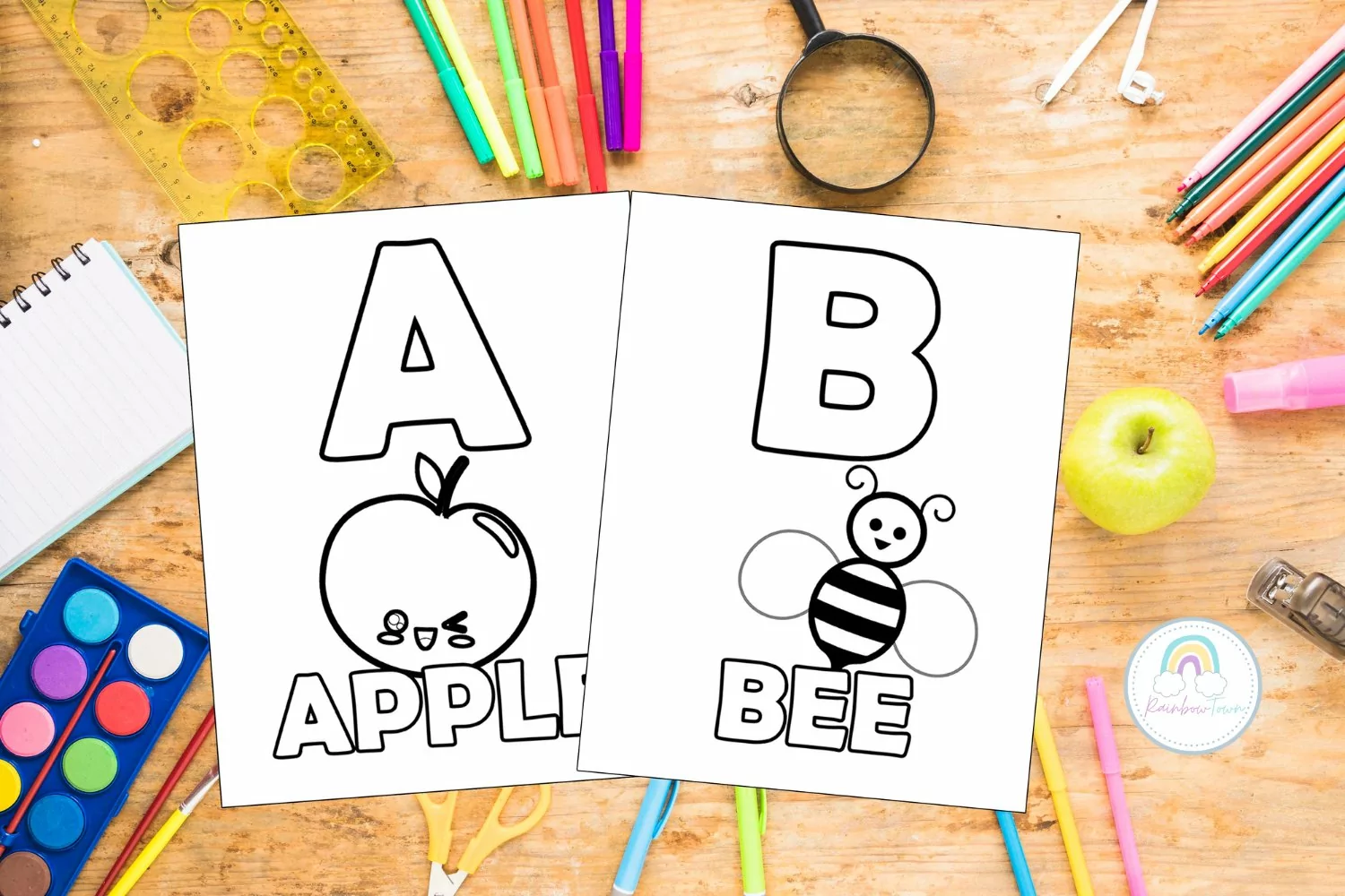 Alphabet A-Z Coloring Pages for Kids Printable product image 1