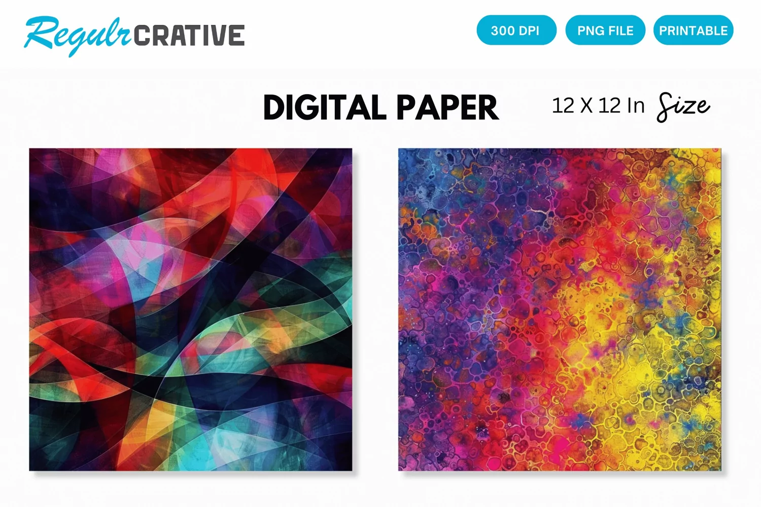 Abstract Colorful Seamless Digital Paper, Abstract Pattern product image 1