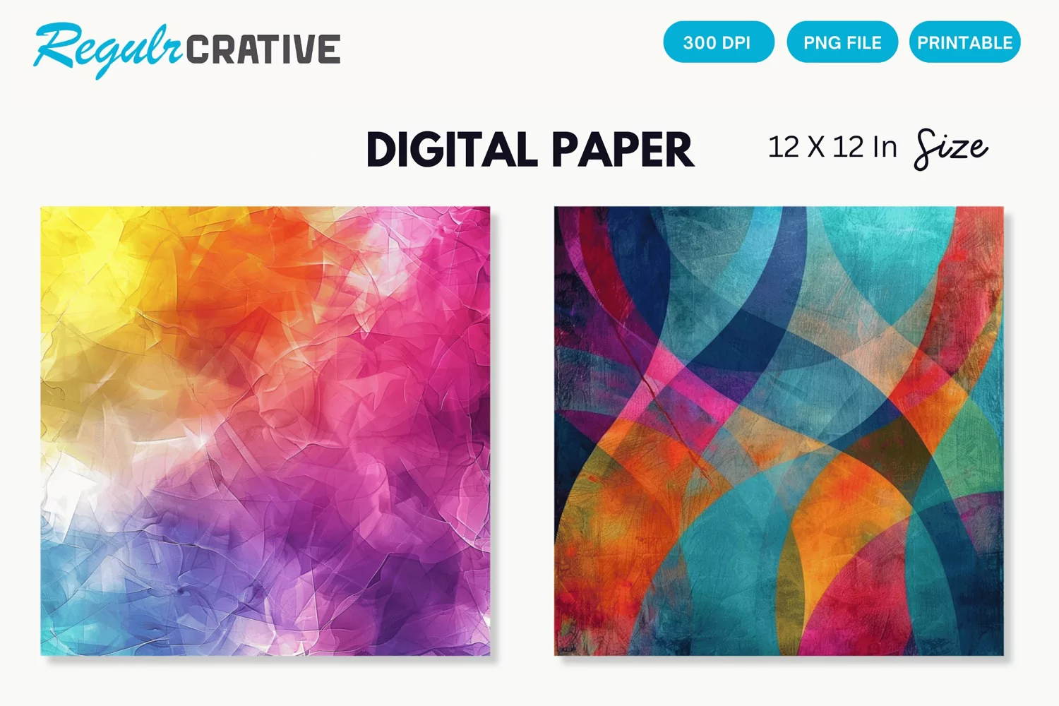 Abstract Colorful Seamless Digital Paper, Abstract Pattern product image 1