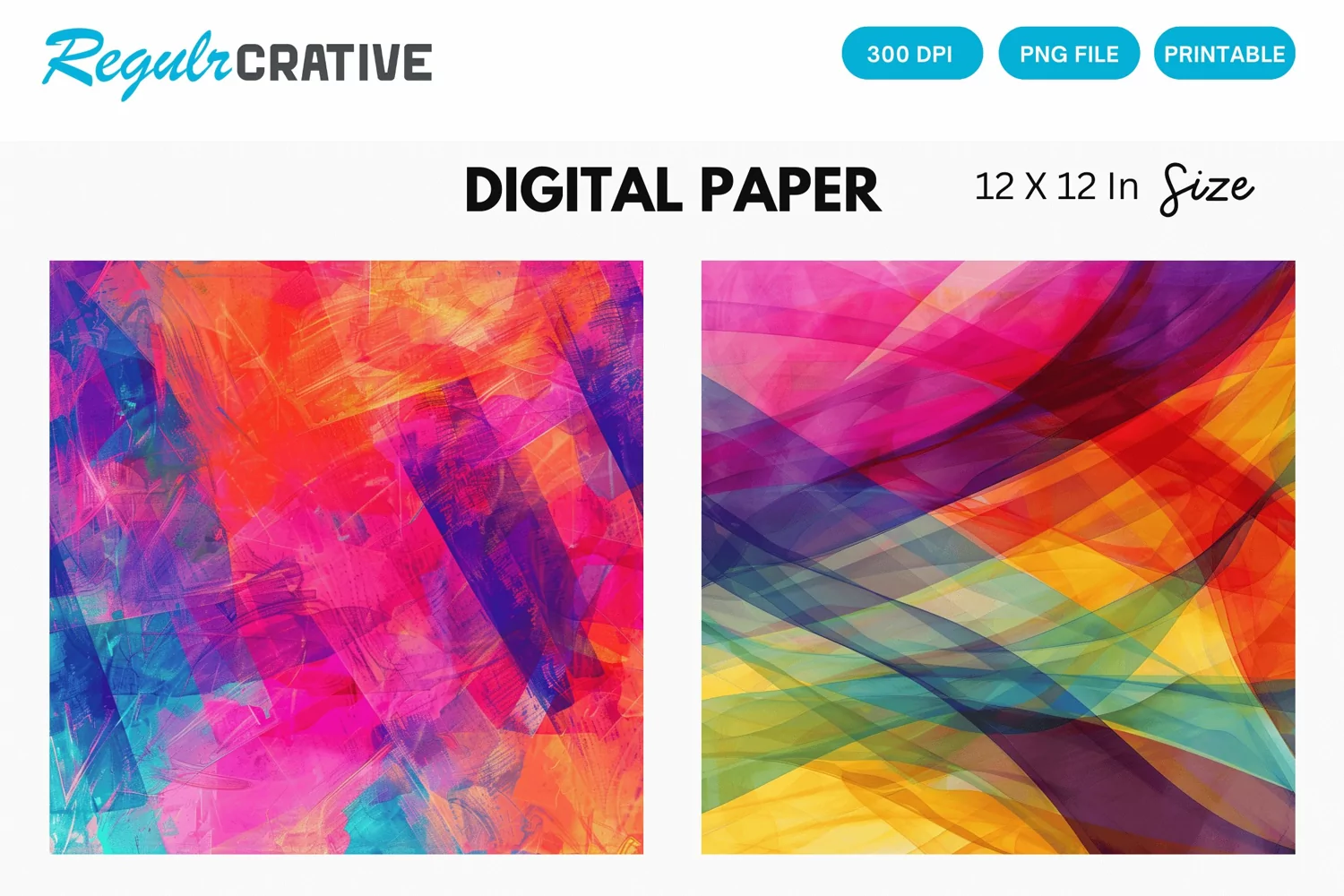 Abstract Colorful Seamless Digital Paper, Abstract Pattern product image 1