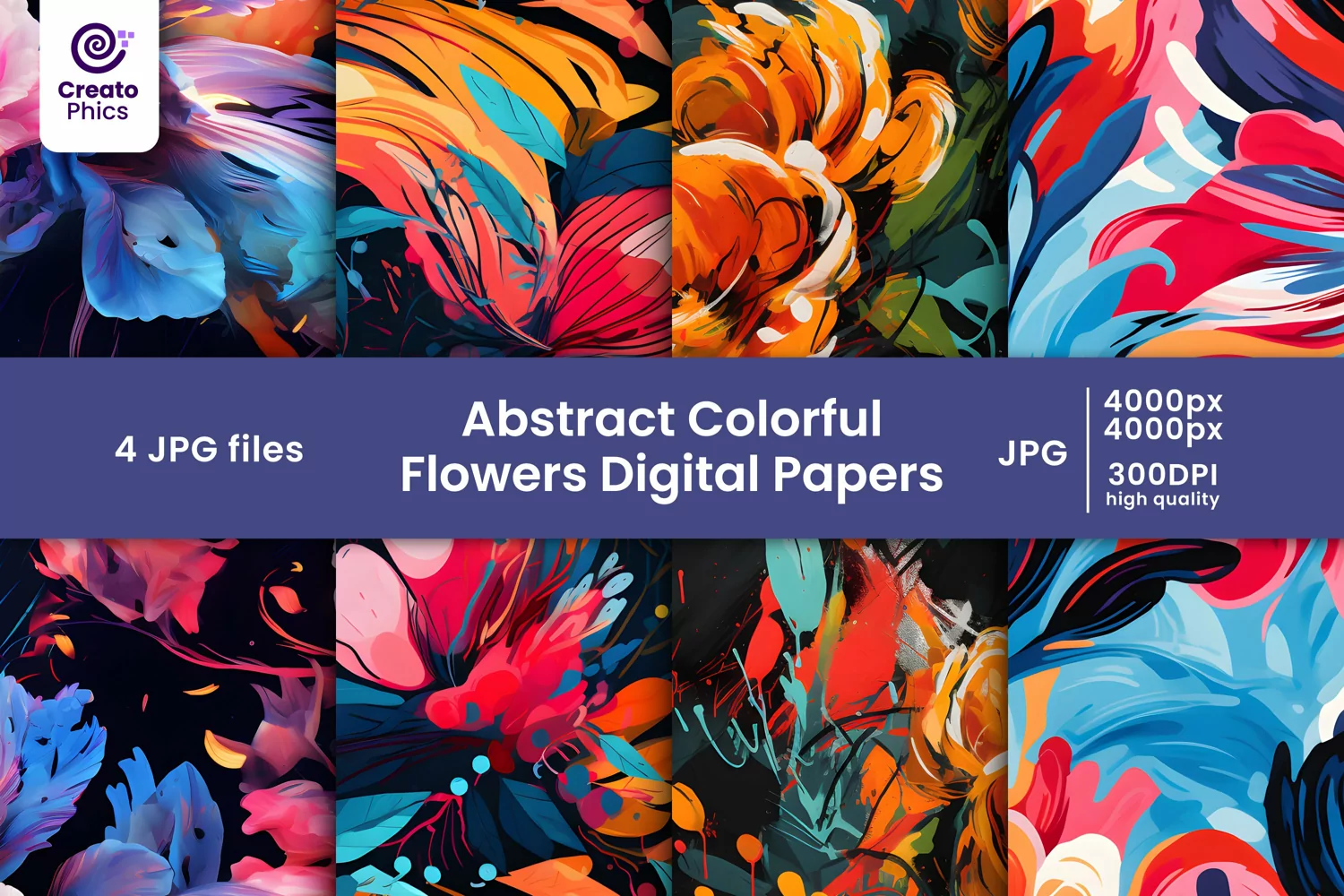 floral patterns, floral digital papers, flower, abstract floral pattern, tumbler, scrapbook, colors,