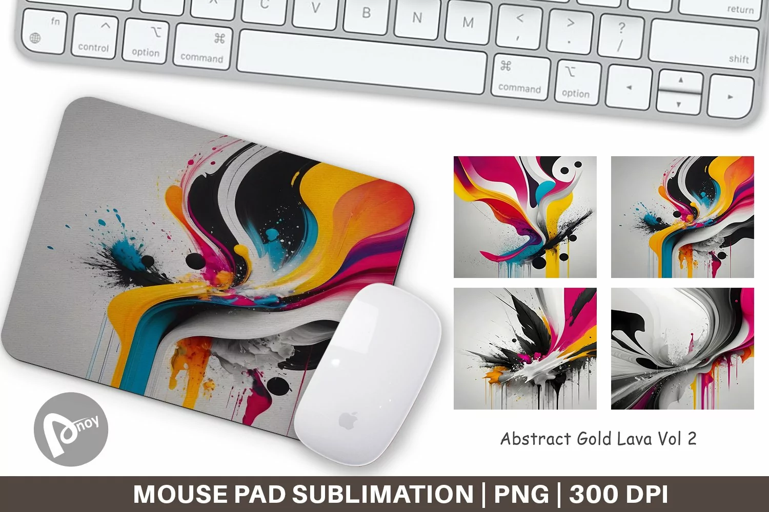 Mouse Pad Abstract Vibrant Colors product image 1