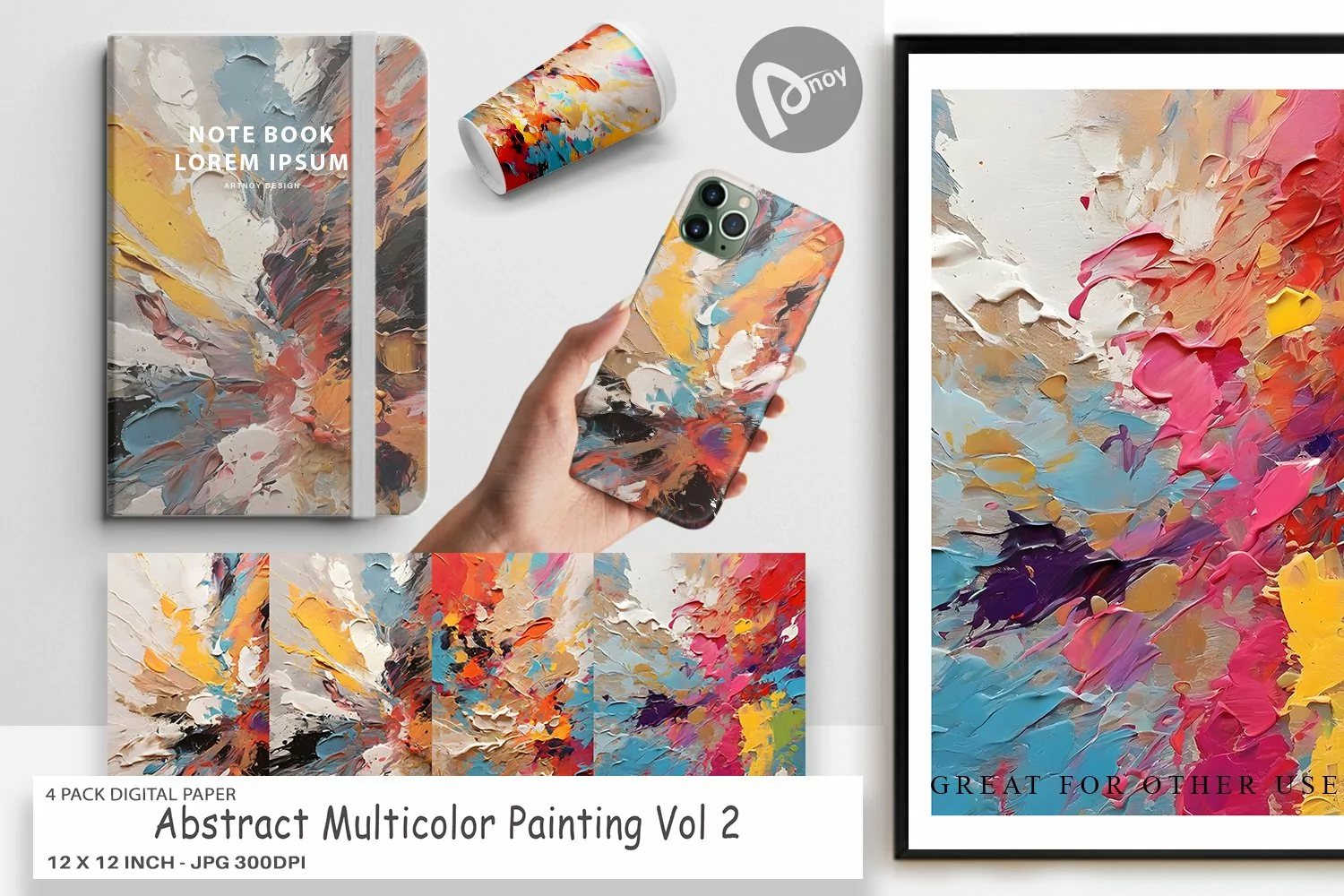 Digital Paper Multicolor Painting product image 1