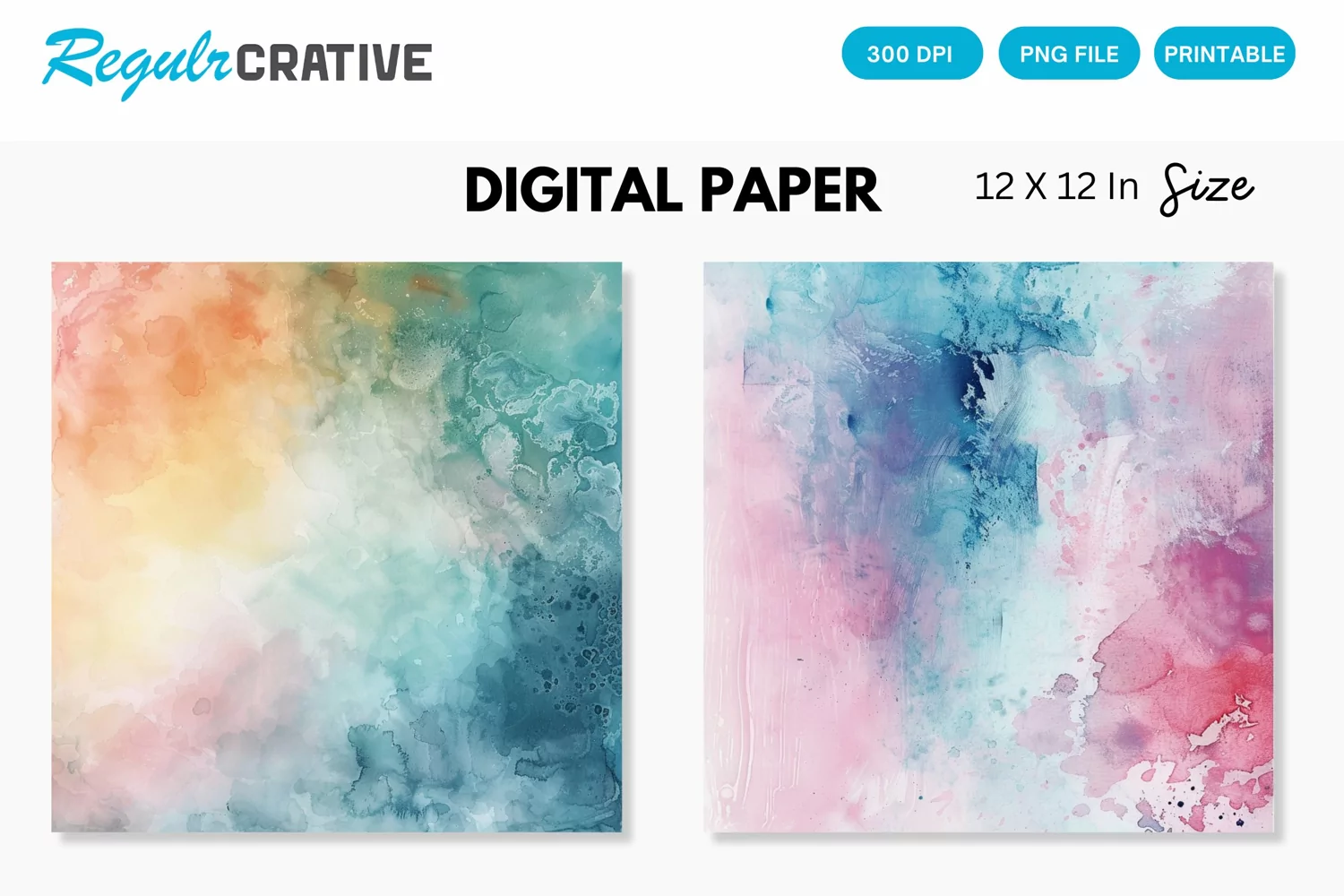 Abstract Pastel Digital Paper, Abstract Pastel Background product image 1
