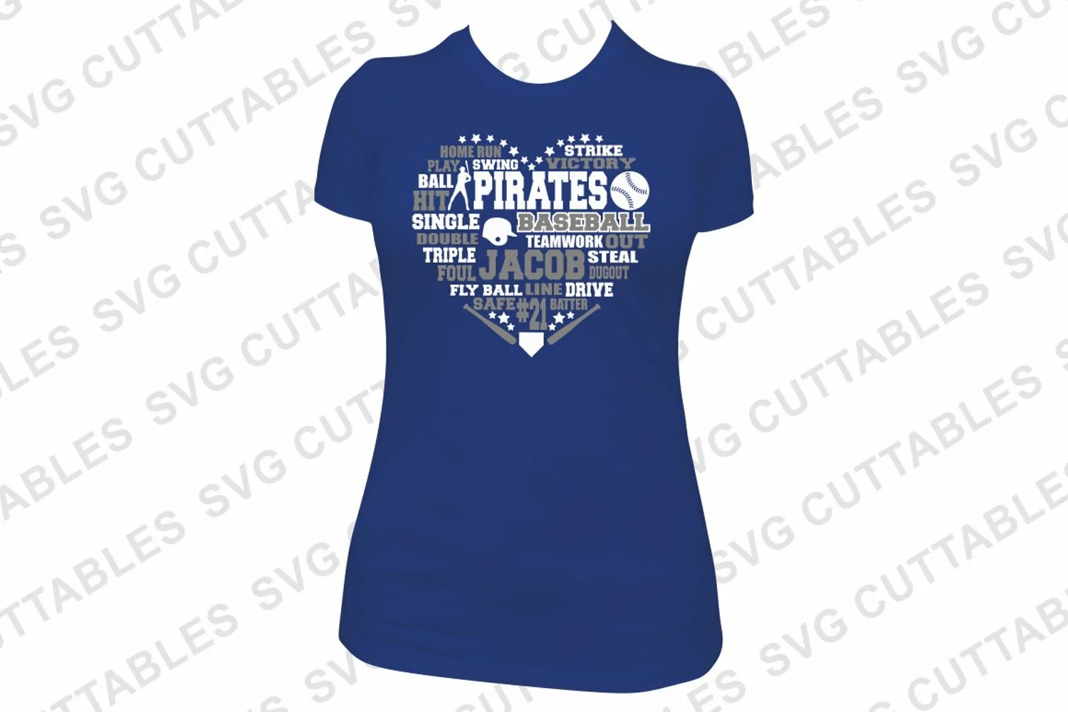 Baseball SVG | Baseball Heart Subway Art | Shirt Design product image 1