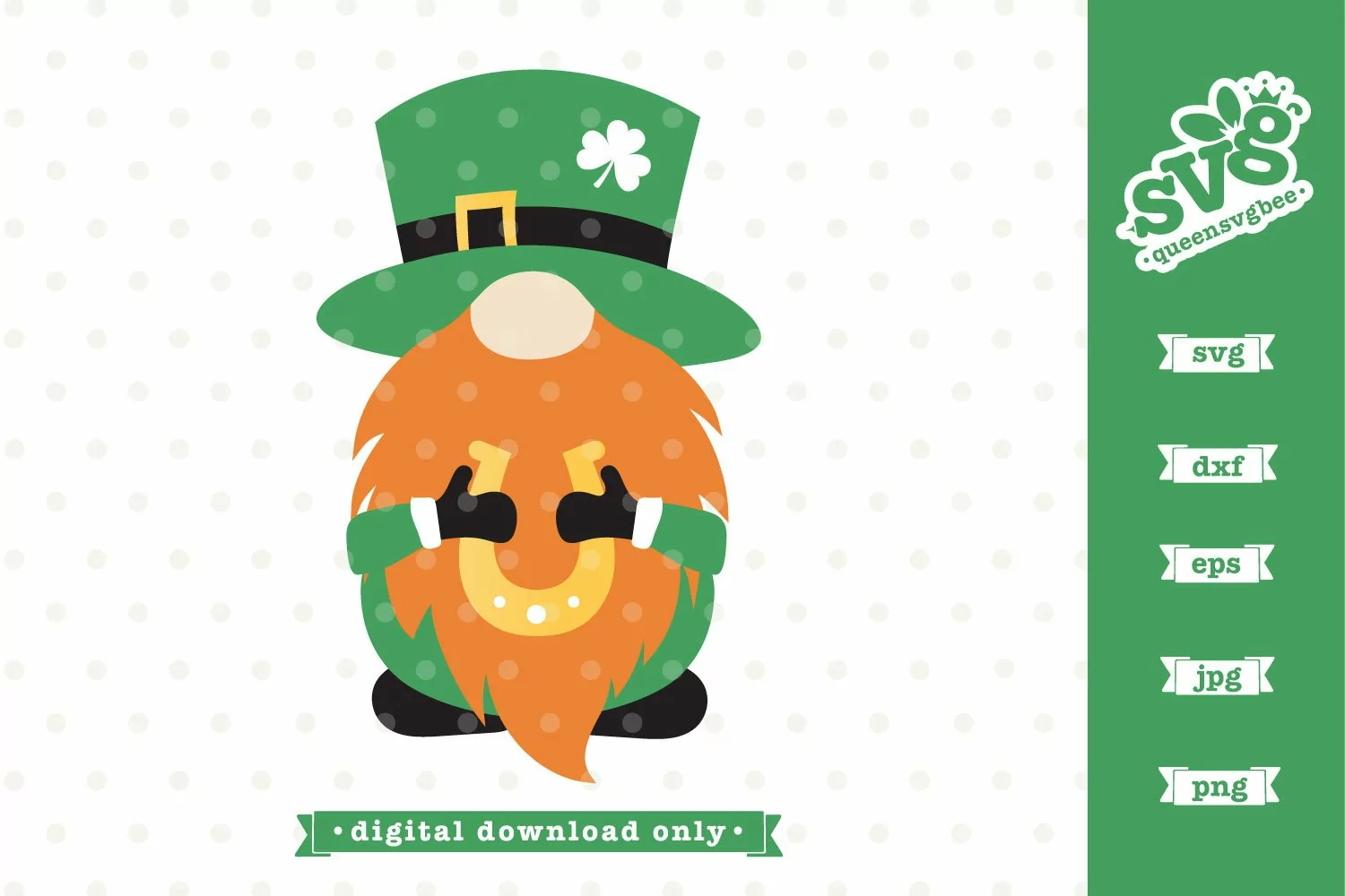 St Patricks Day Gnome SVG design product image 1