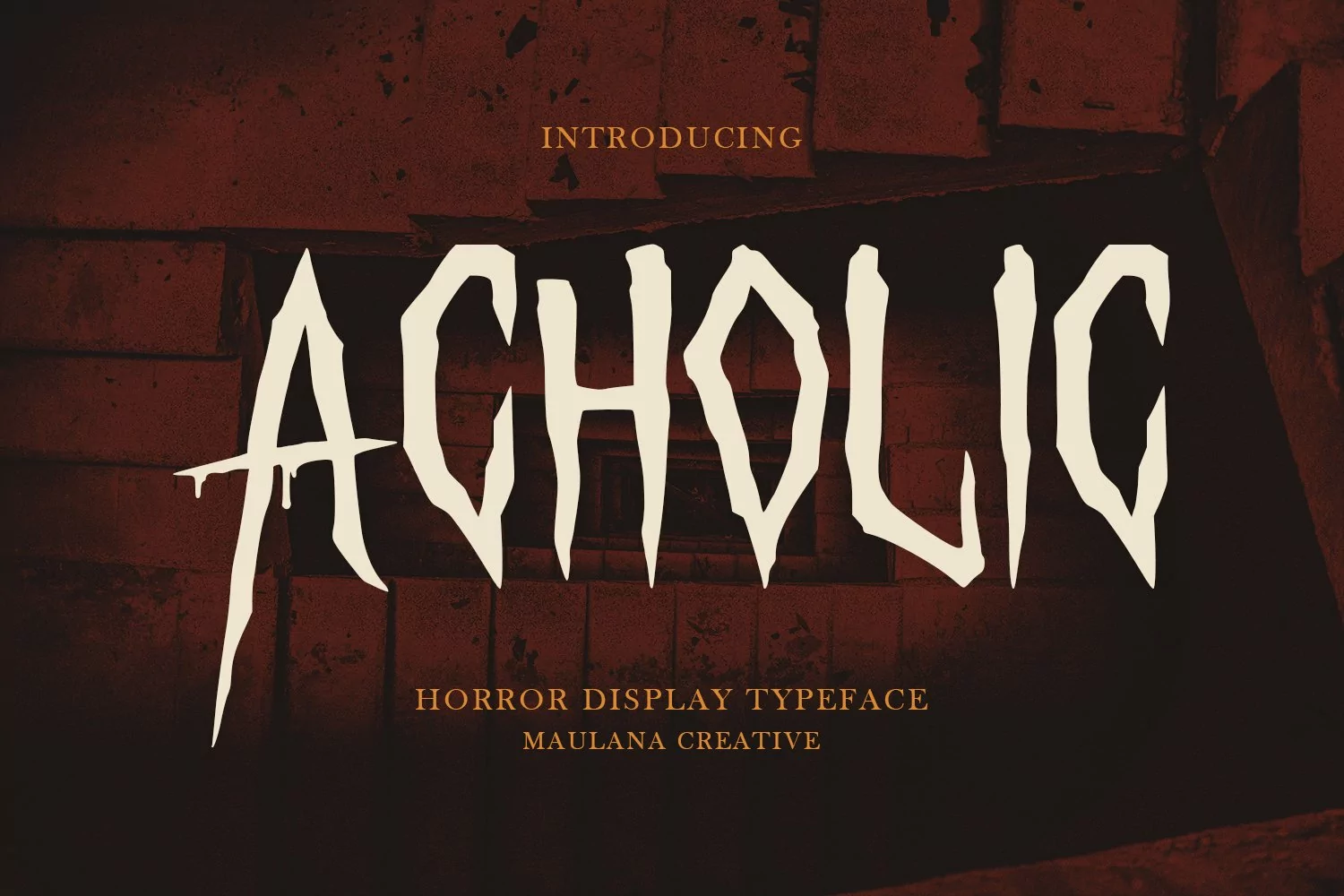 Acholic Horror Display Typeface product image 1