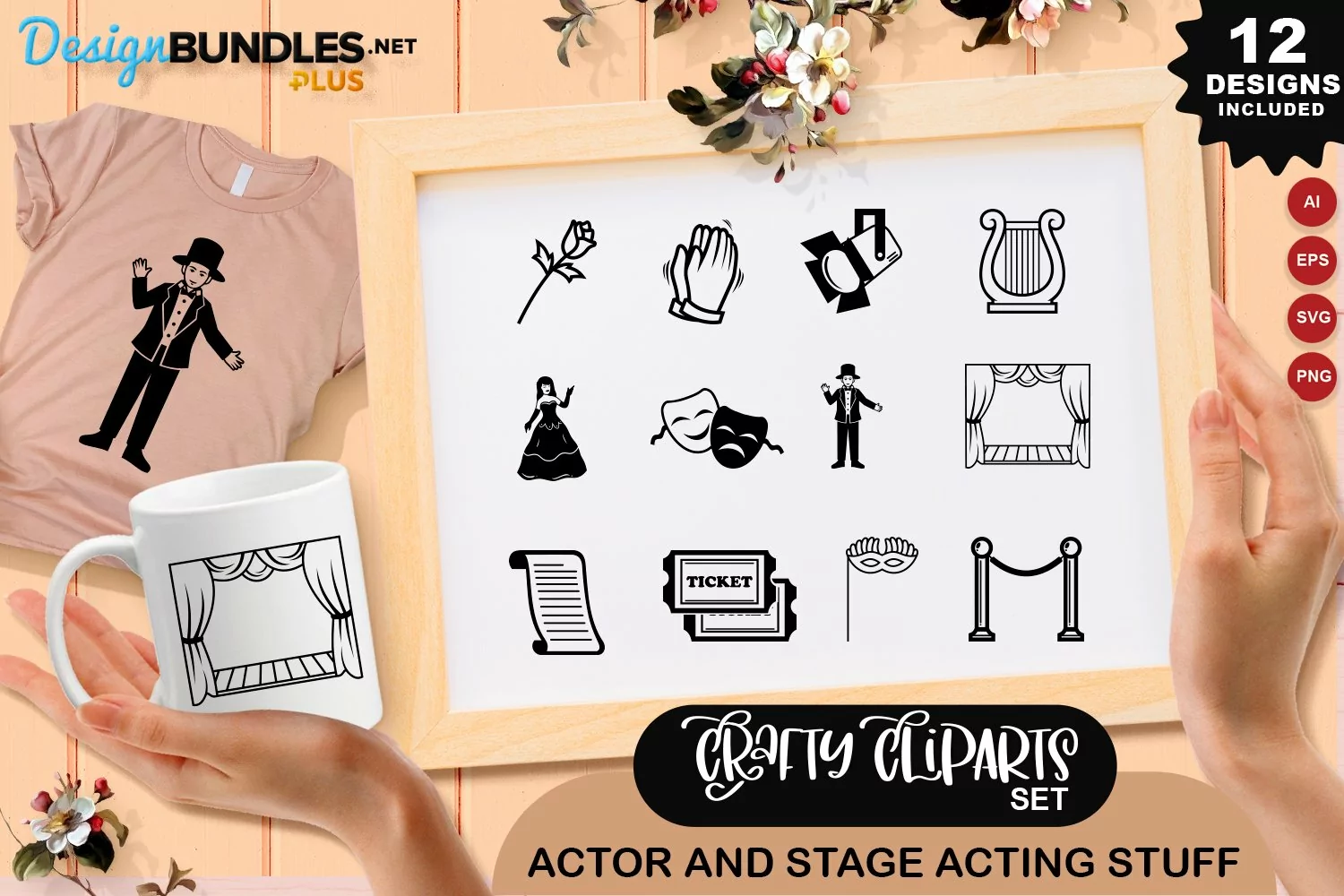 Actor And Stage Acting Stuff Clipart Set product image 1