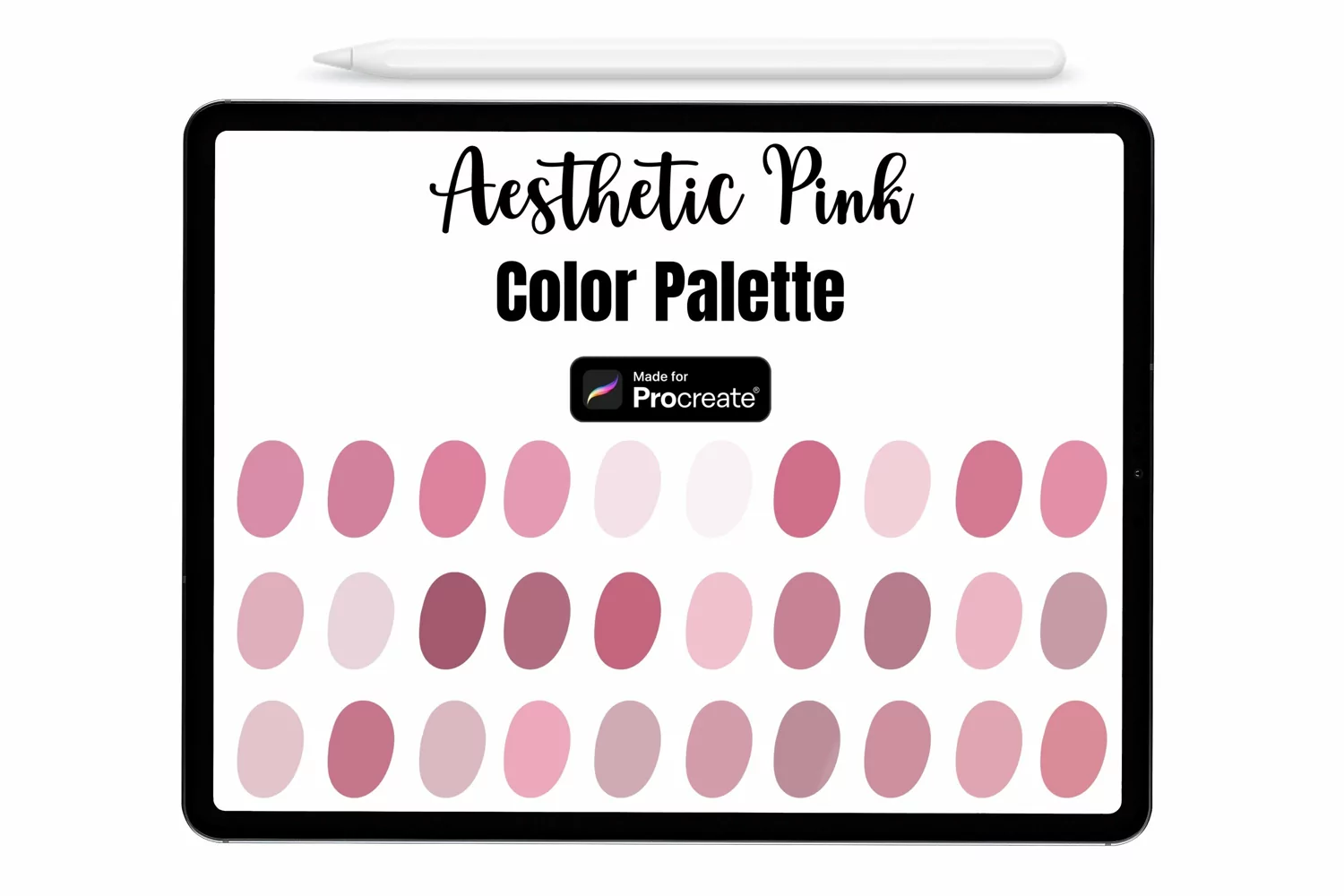 Aesthetic Pink Procreate Palette Procreate Color palette