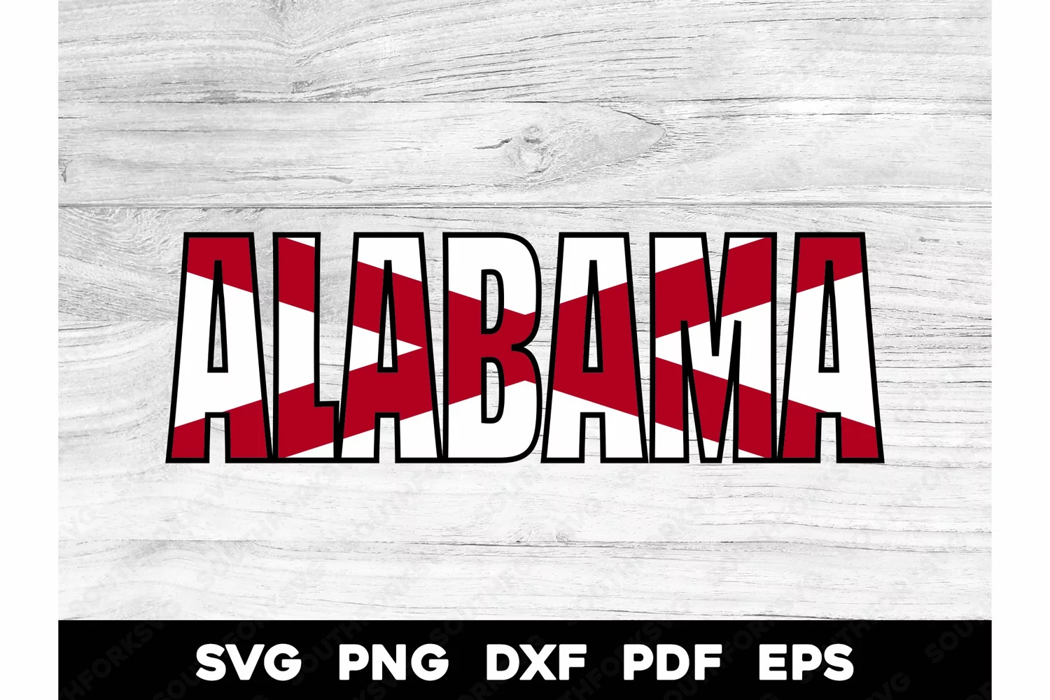 Alabama State Flag Design SVG PNG DXF EPS PDF product image 1