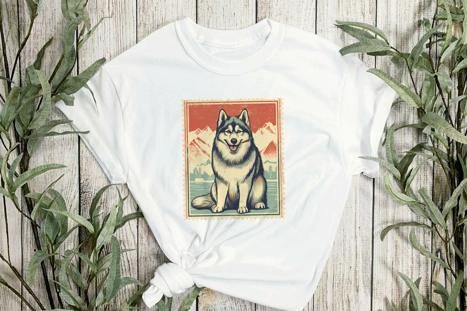 Dog Portrait Vintage Sublimation Clipart product image 1