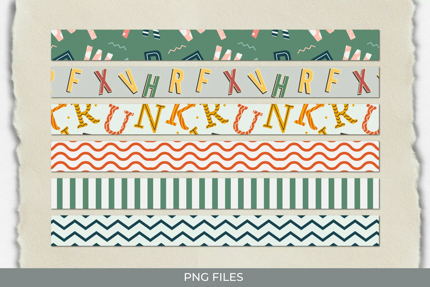 Alphabet with Vintage Color Seamless Pattern Stripe product image 1