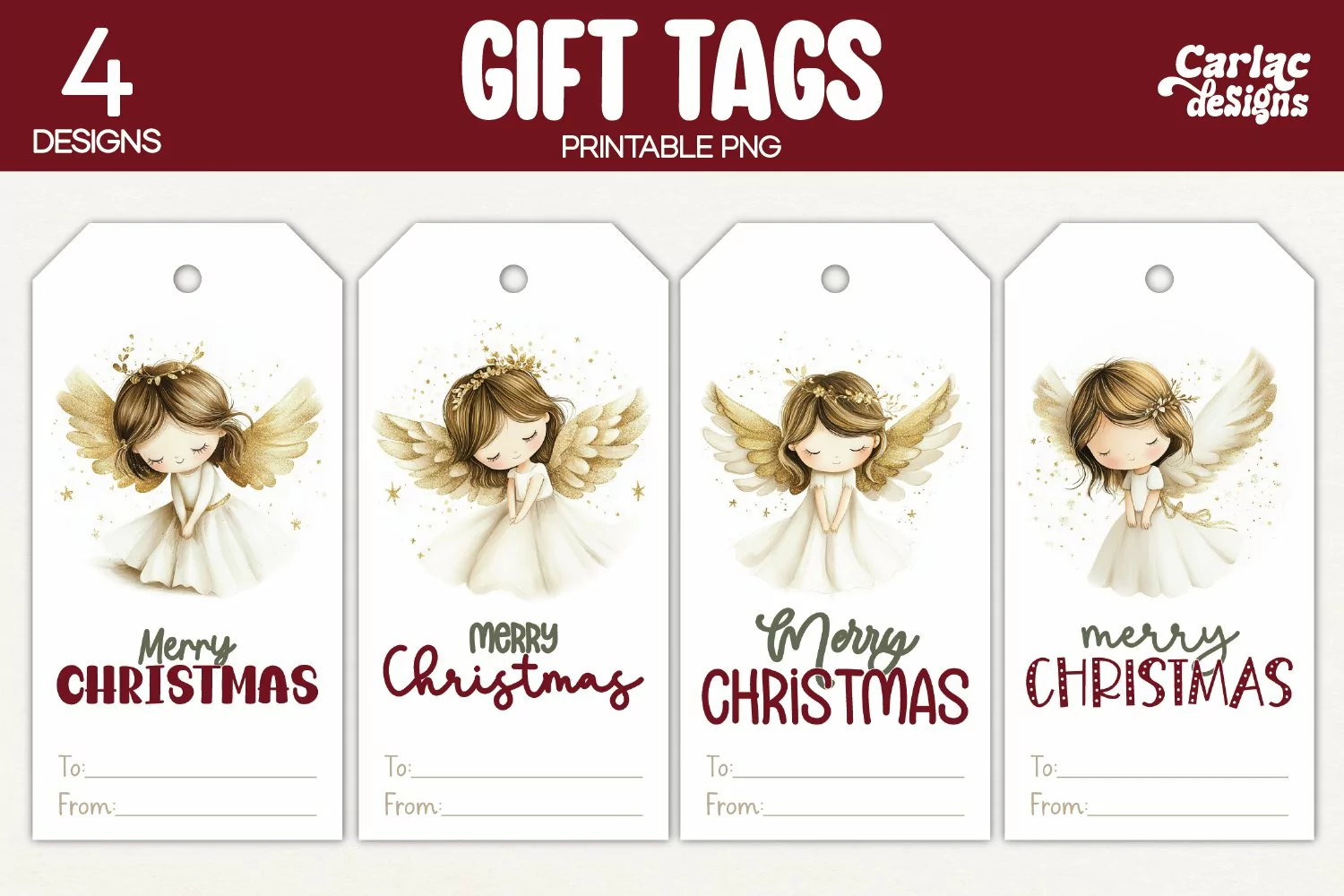 angel gift tags