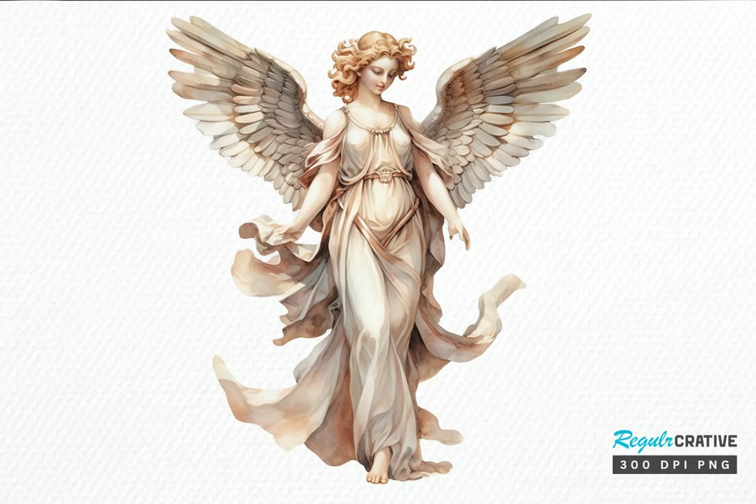Angel Statue Watercolor PNG Clipart product image 1