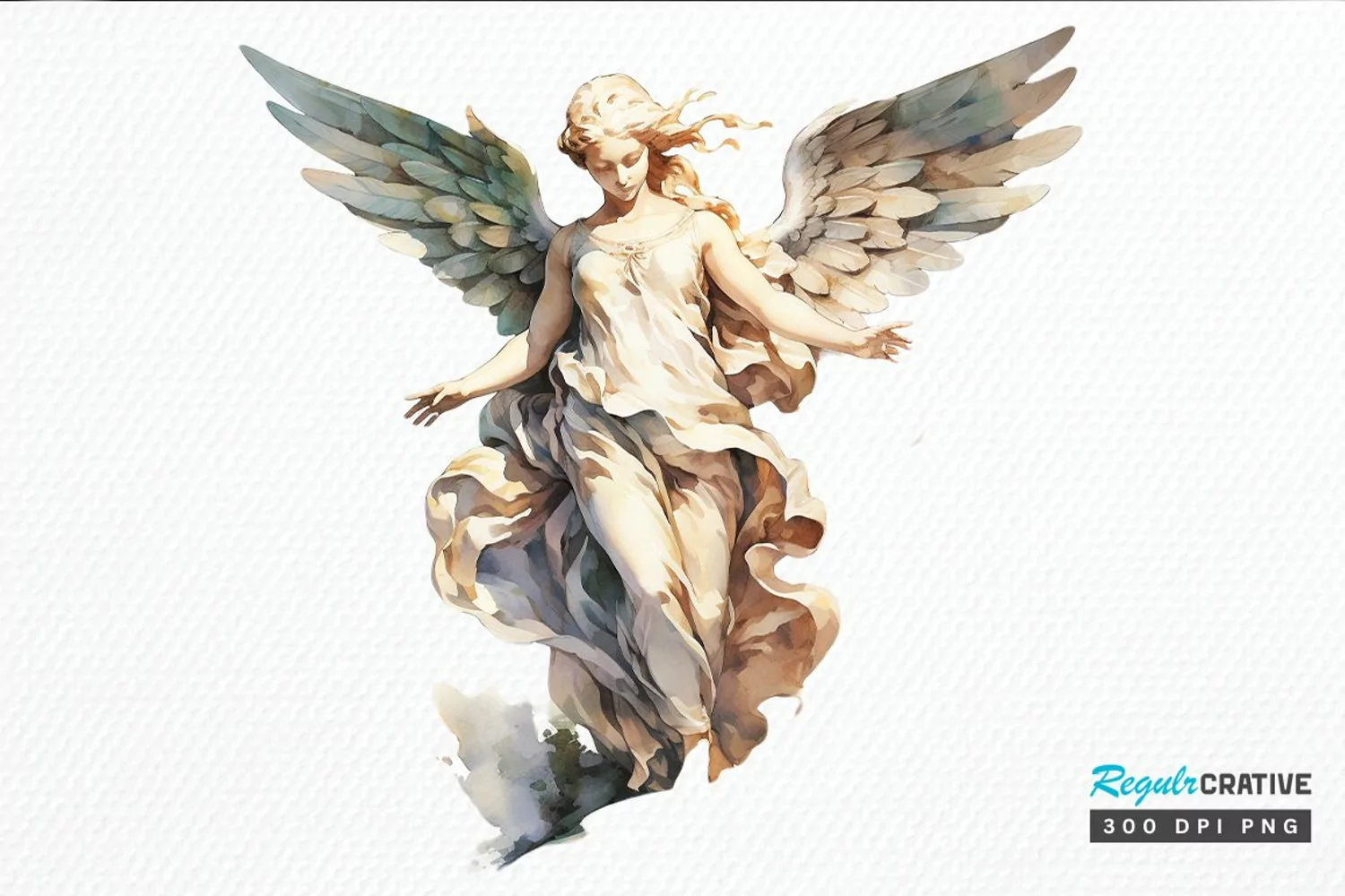 Angel Statue Watercolor PNG Clipart product image 1