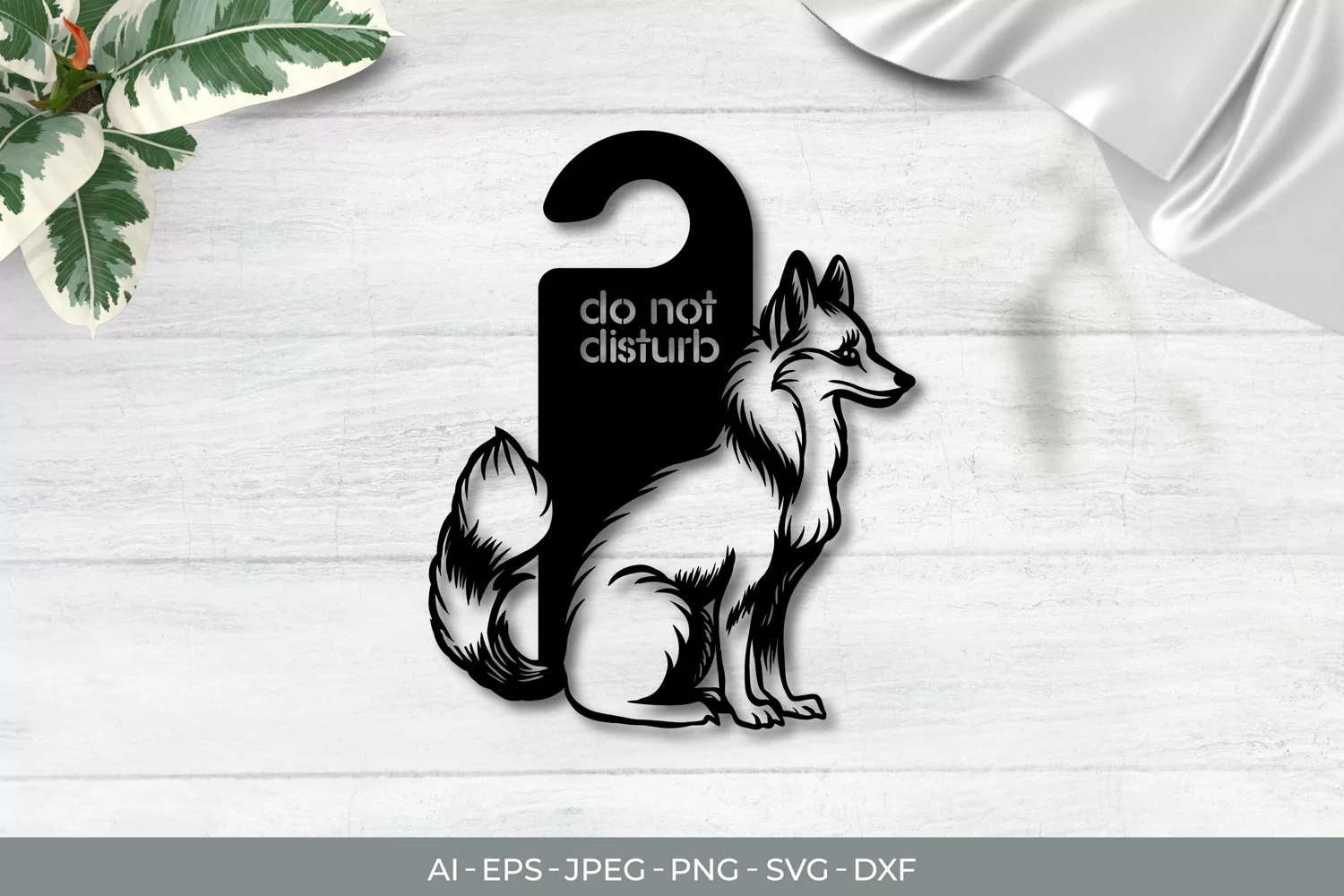 Dog Door Tag - Do Not Disturb SVG File product image 1