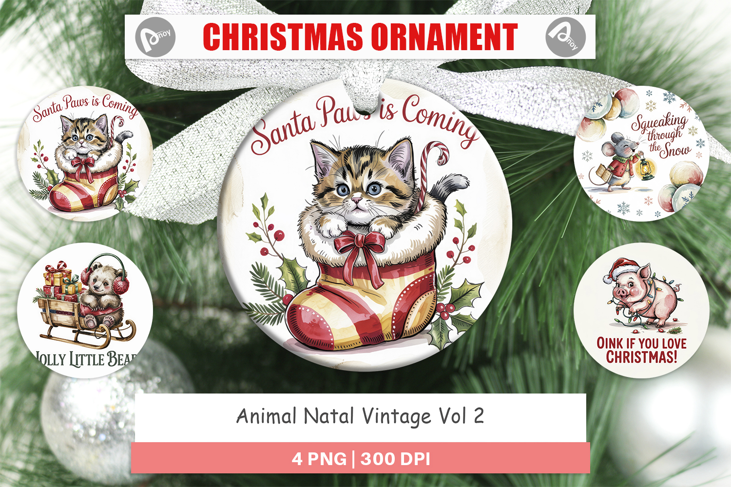 Ornament Vintage Christmas Animal product image 1