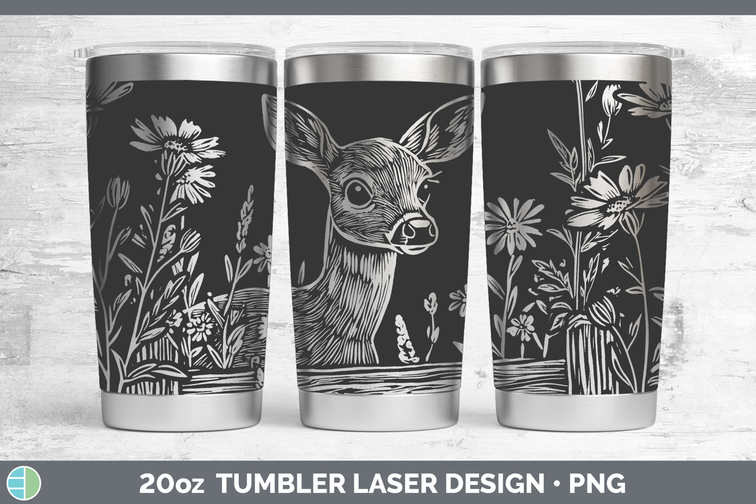 GorgeousAnimals Cottage Laser 20oz Tumbler design.