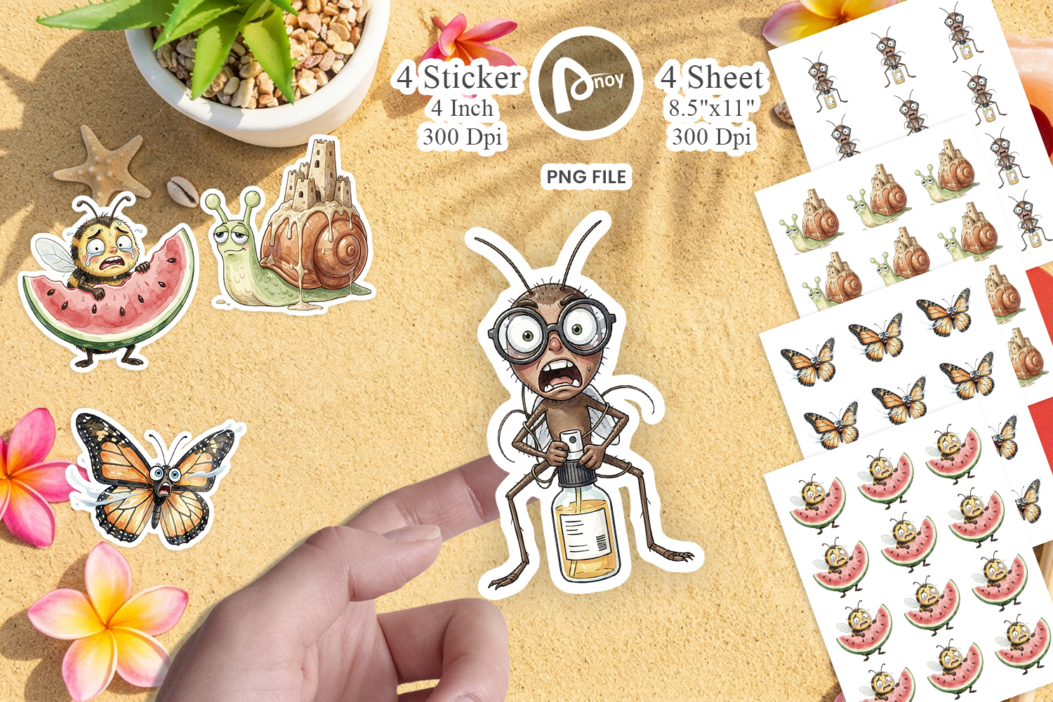 Anxious Beach Bug Sticker product image 1