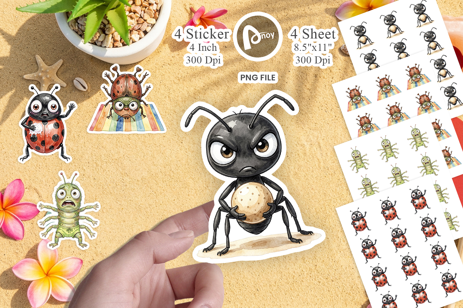 Anxious Beach Bug Sticker product image 1