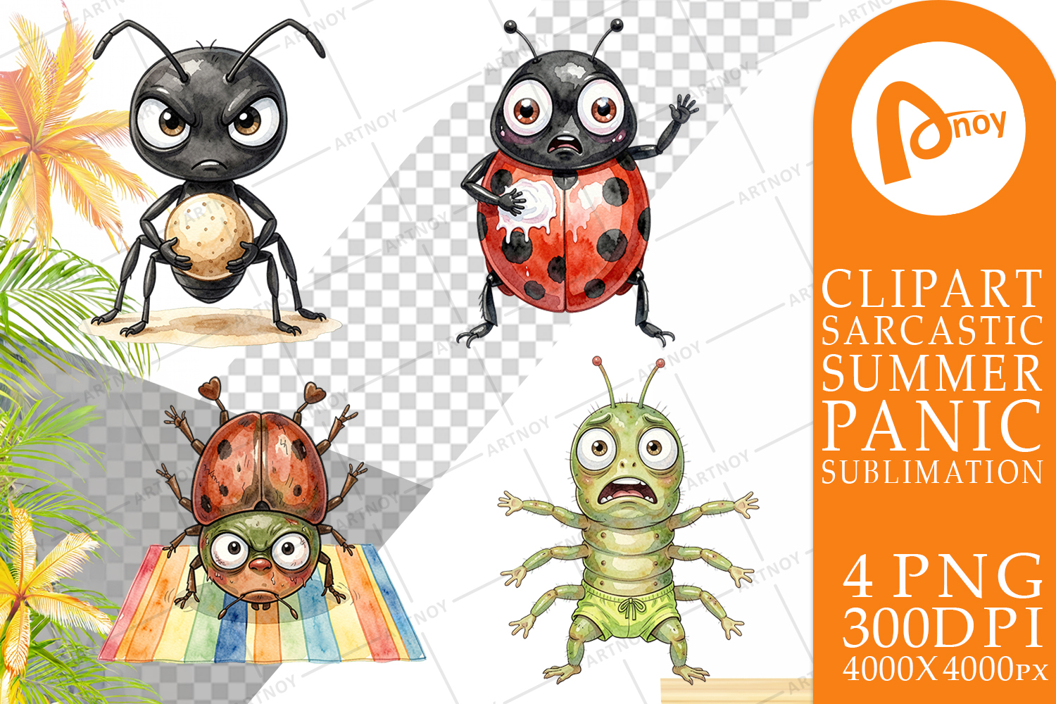 Anxious Beach Bug Sublimation product image 1