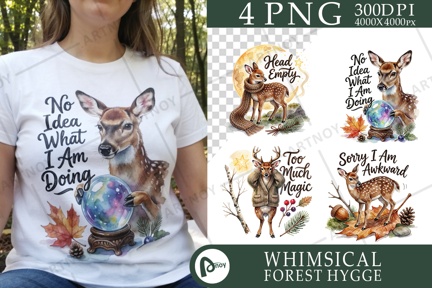 Anxious Fawn Forest Sublimation product image 1