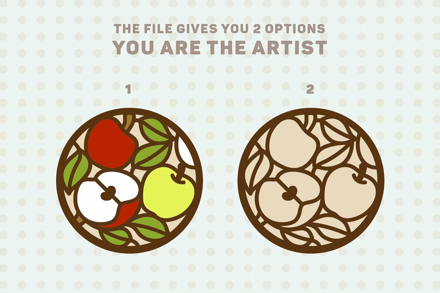 Apple Coaster, Files for Laser, Multi-layer, Laser Ready Svg product image 1